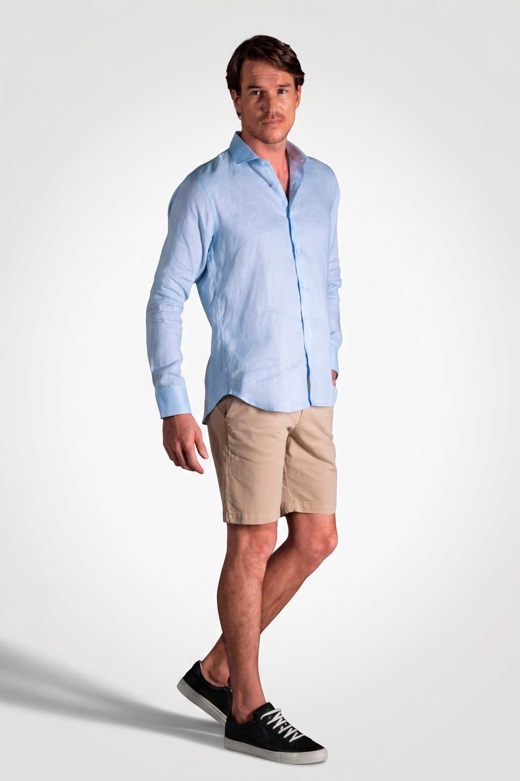 Bermuda Chino Slim Dril Beige Medio - imagen 1
