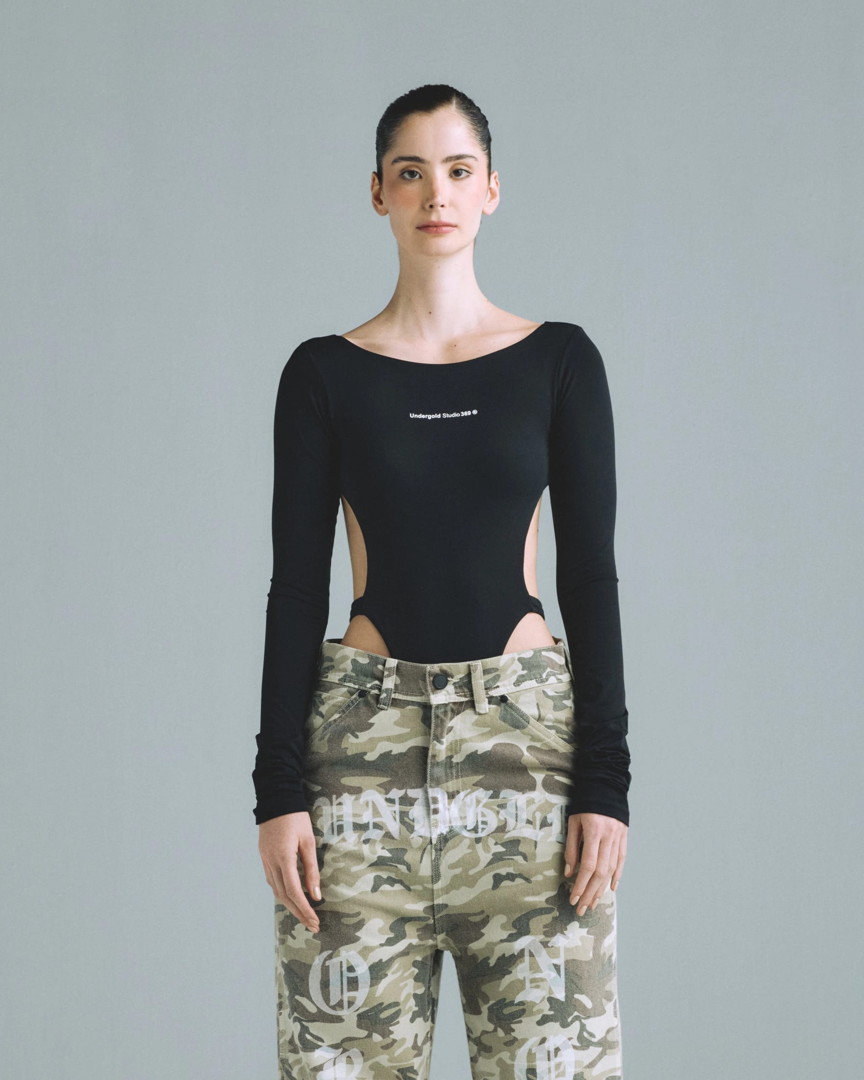 Basics Undergold Studio Backless Long Sleeve Body Black - imagen 2