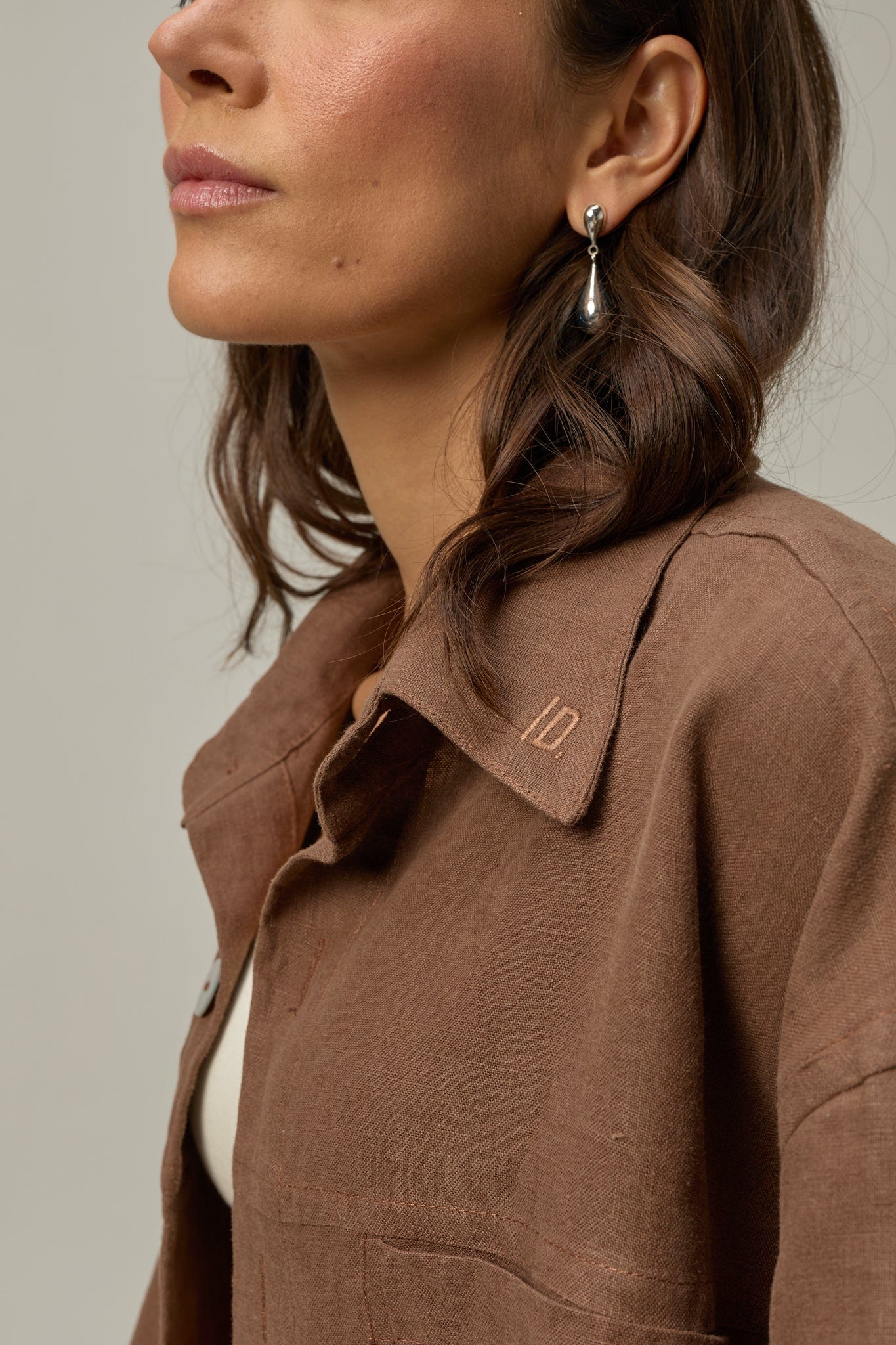 Camisa Rise de lino | Café - imagen 4