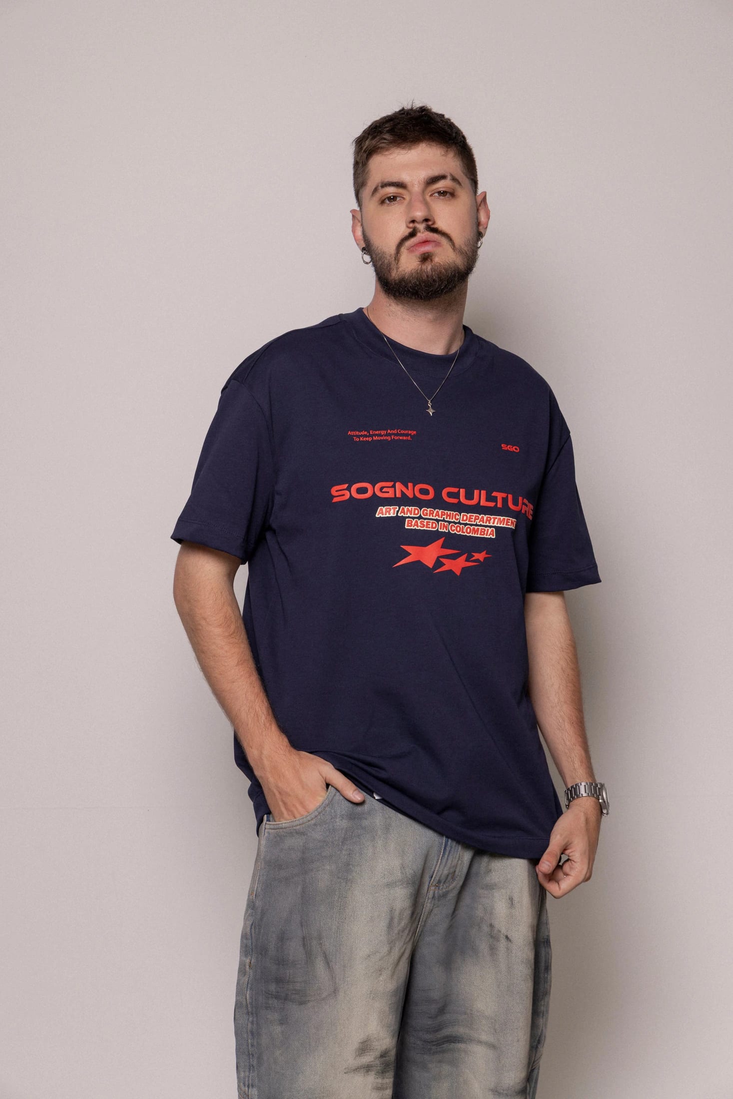 Camiseta Regular Culture-Azul - imagen 1