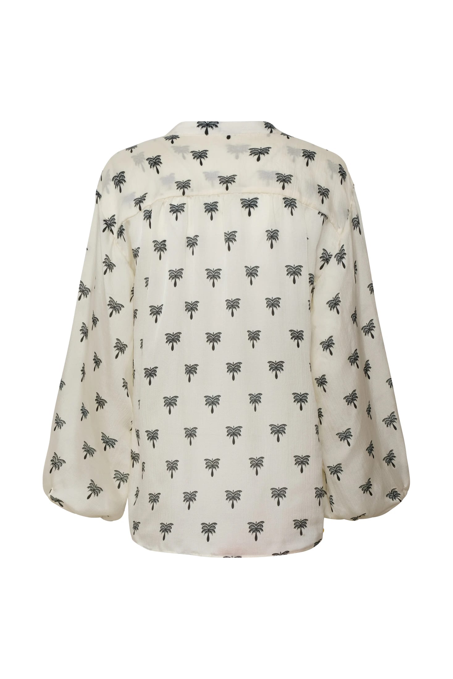 Don Simon Martellato Silk Shirt / Ivory - Black Polka Palms - imagen 3