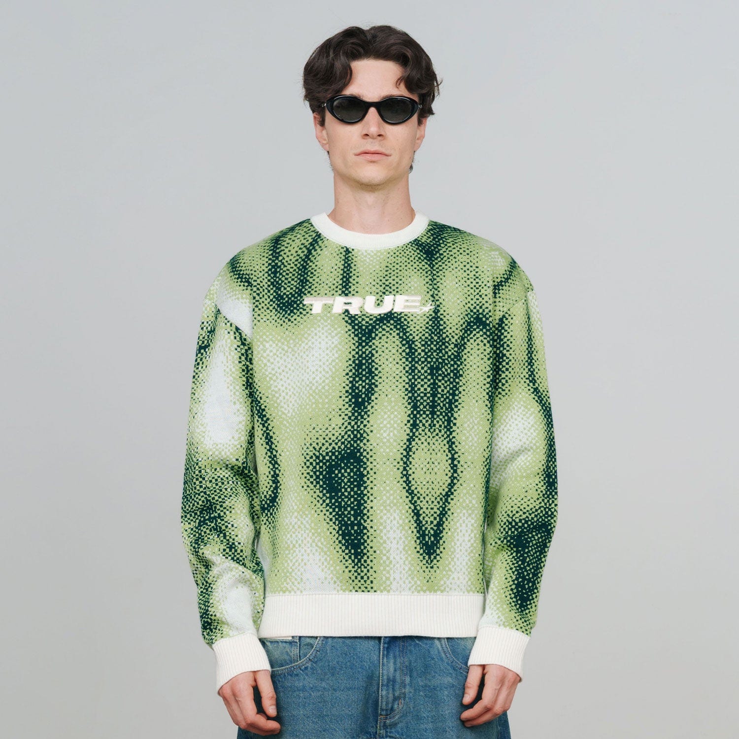 Blurred Knit Pullover - Green - imagen 2