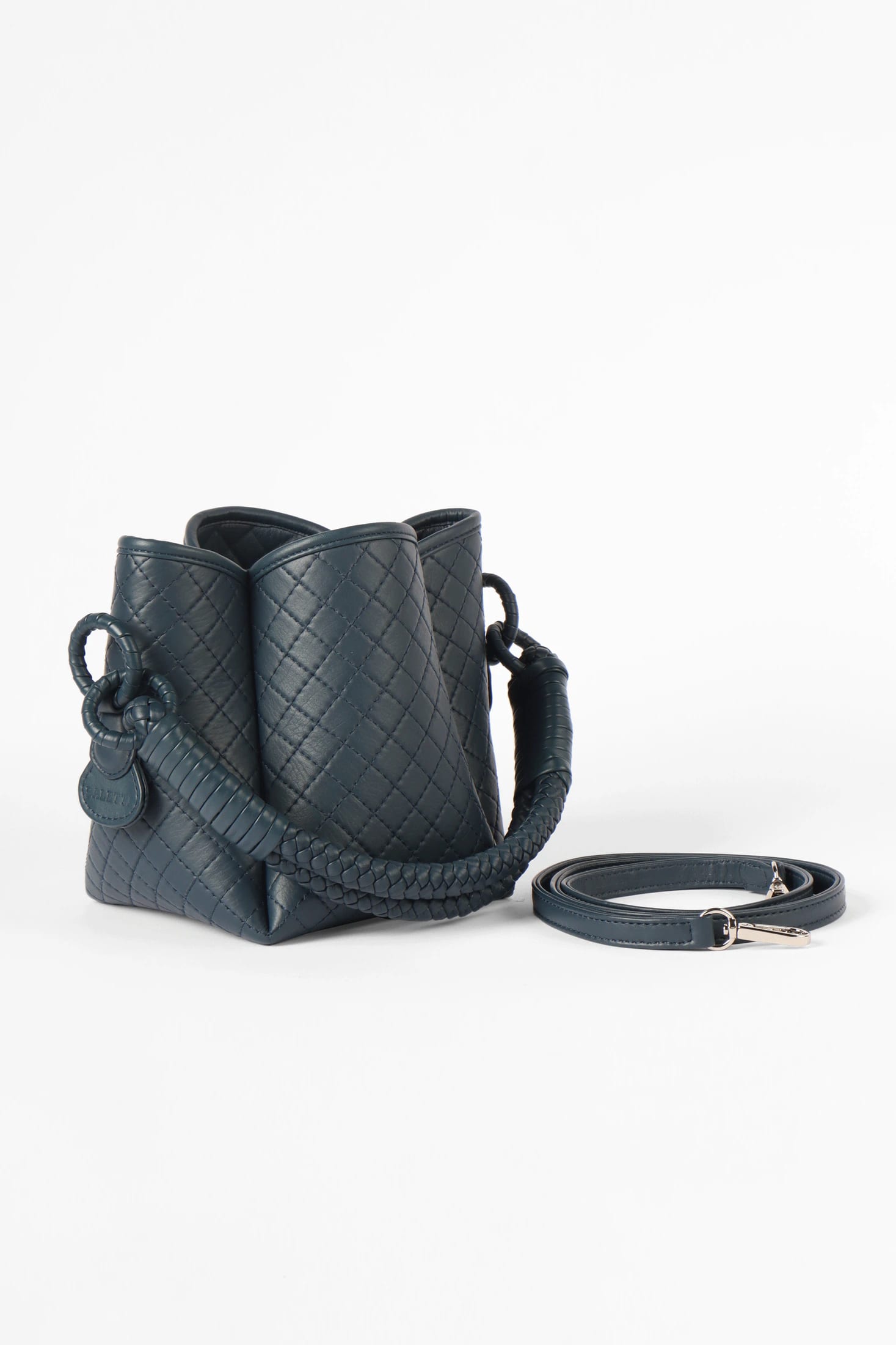 Tulip Mini  Bucket Bag, Navy Blue - imagen 4