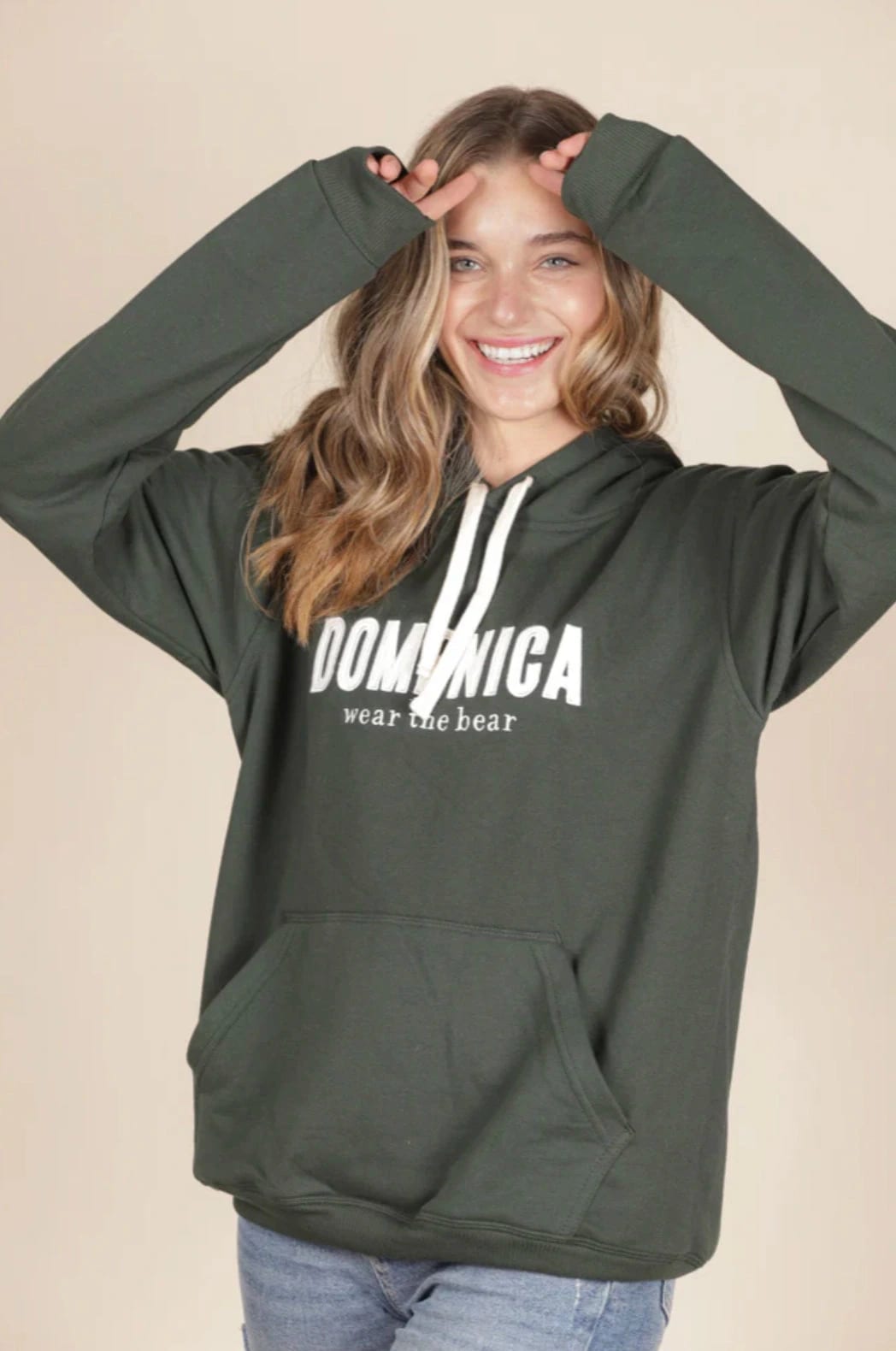 HOODIE DOMENICA VERDE MILITAR - UNISEX - imagen 1