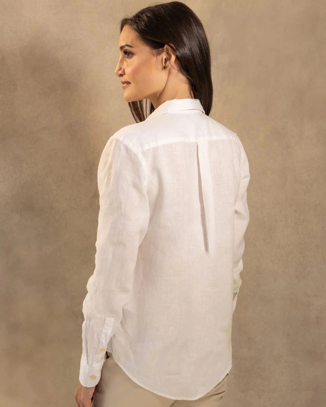 Camisa Lino De Mujer Blanco - imagen 3