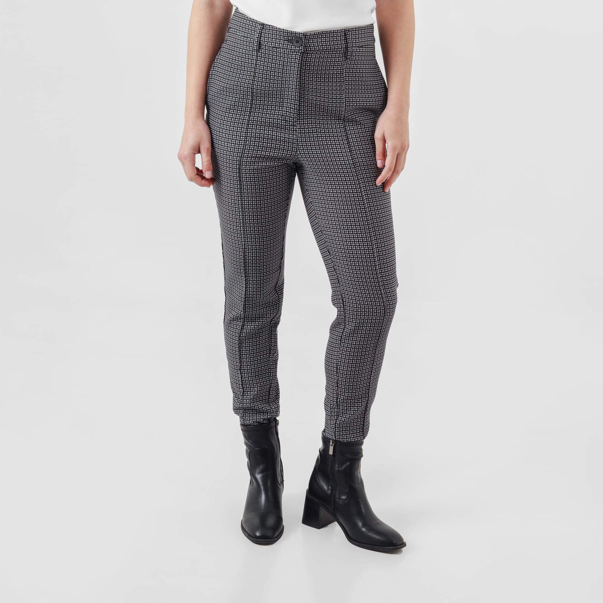 Pantalón estampado gallineto ajustado bota skinny - imagen 4