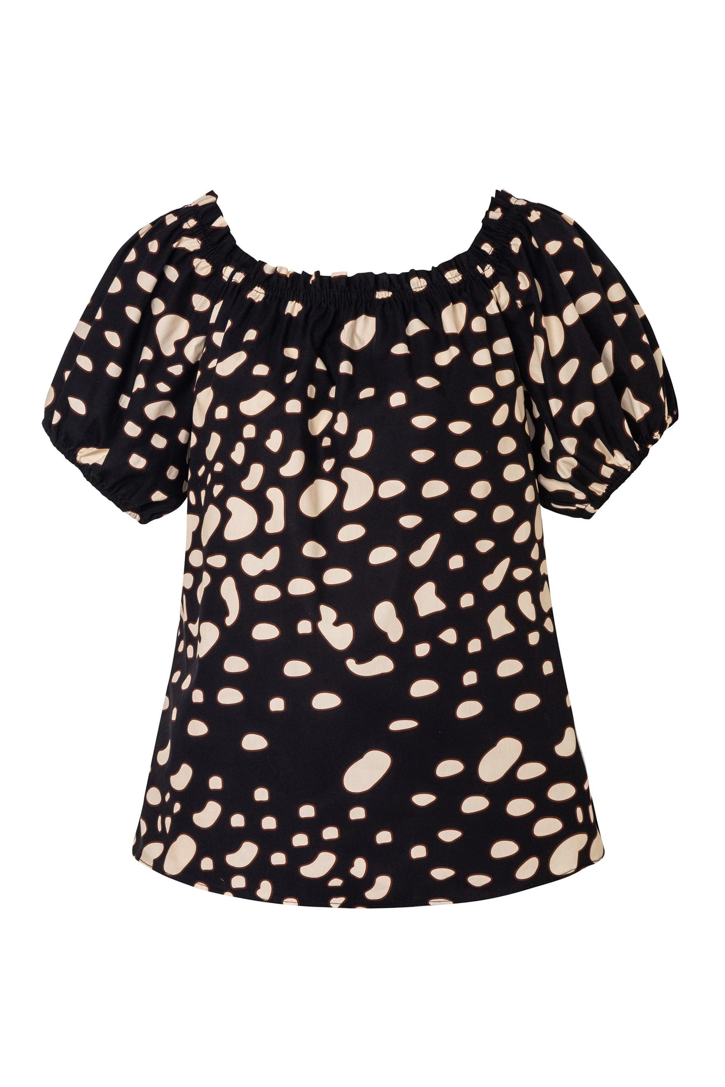 Julia Cotton Top / Black Night Ivory Pebbles - imagen 1