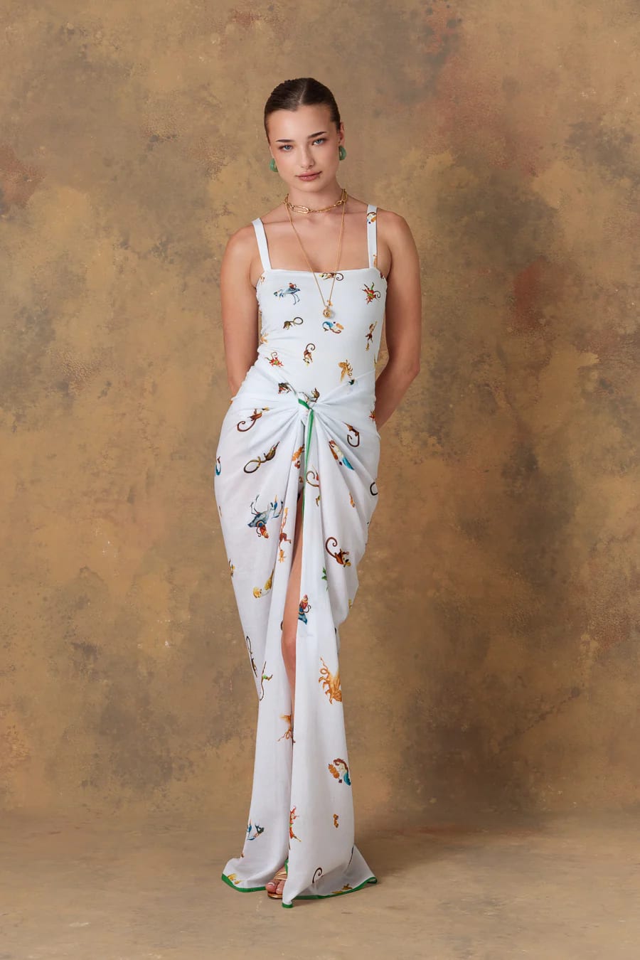 Women's pareo cotton panteon white - imagen 4