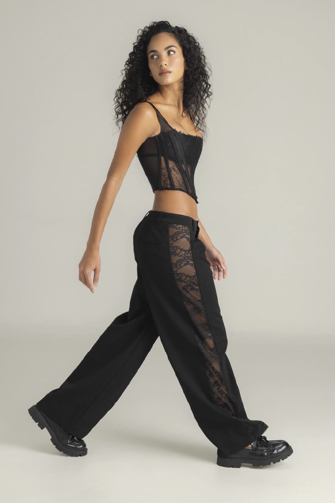 SET CORSET & PANTALON INDIRA NEGRO - imagen 6