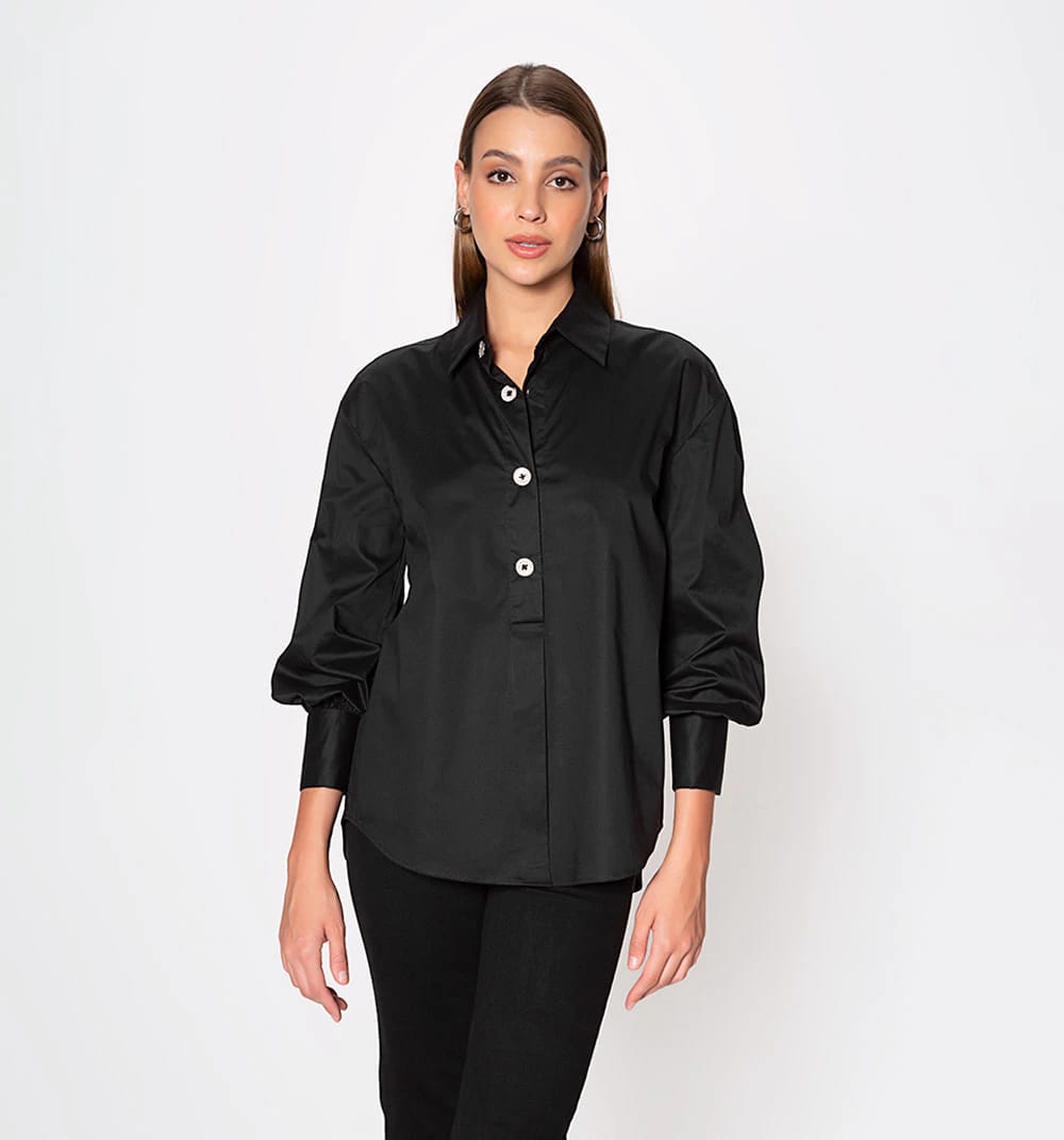 Blusa camisera   manga larga - imagen 6