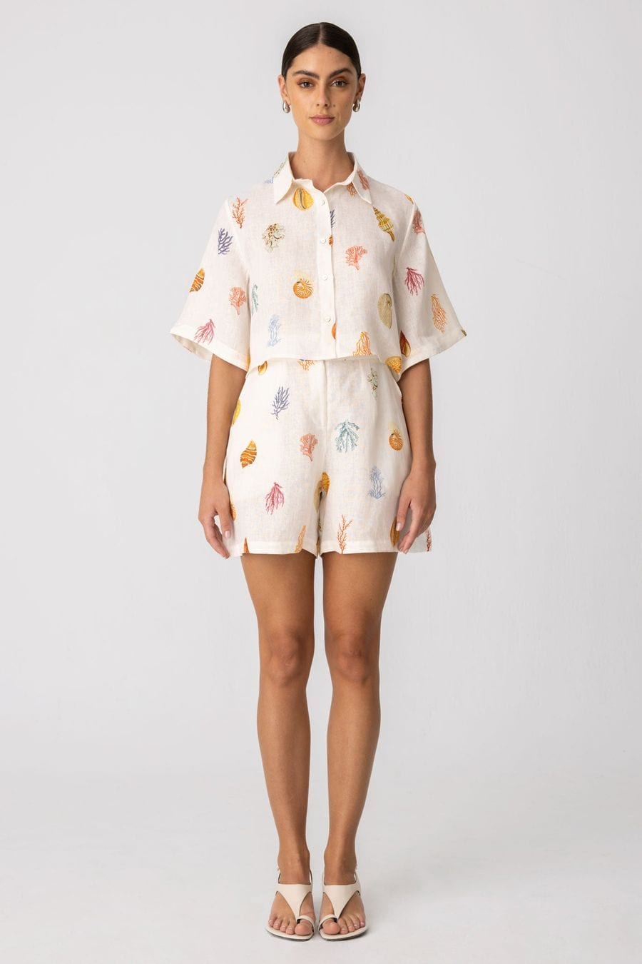 Women's linen shirt white zuyder - imagen 1