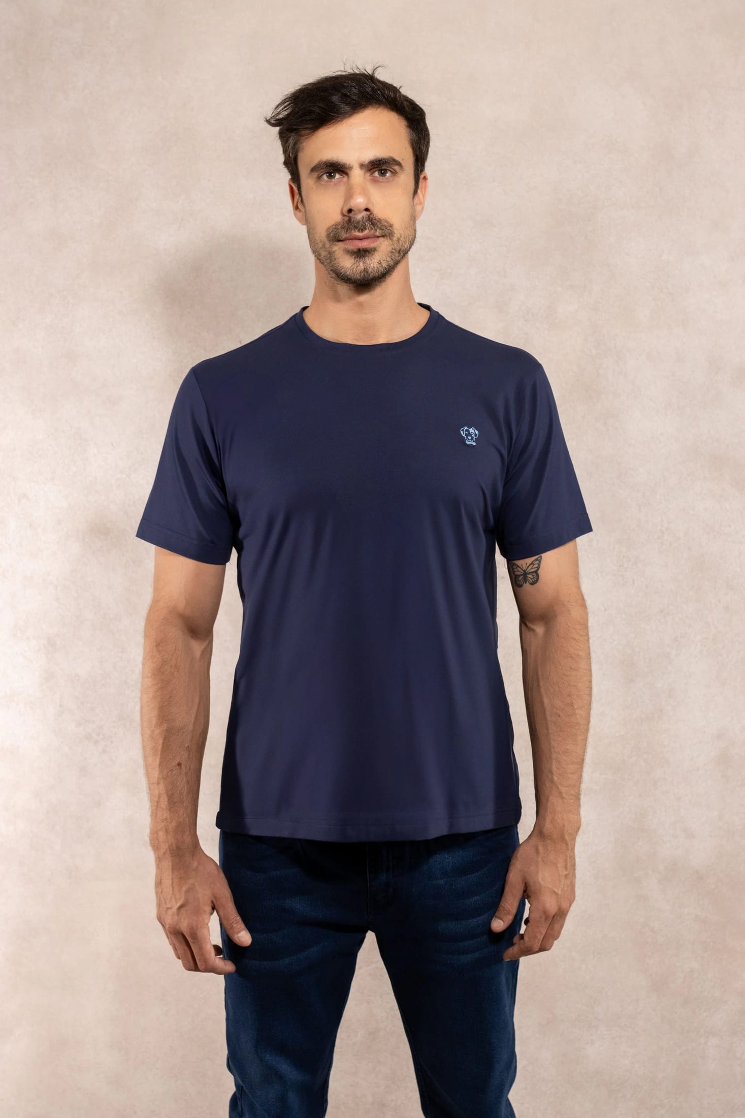Camiseta Antimanchas Azul Navy - Talla Regular - imagen 1