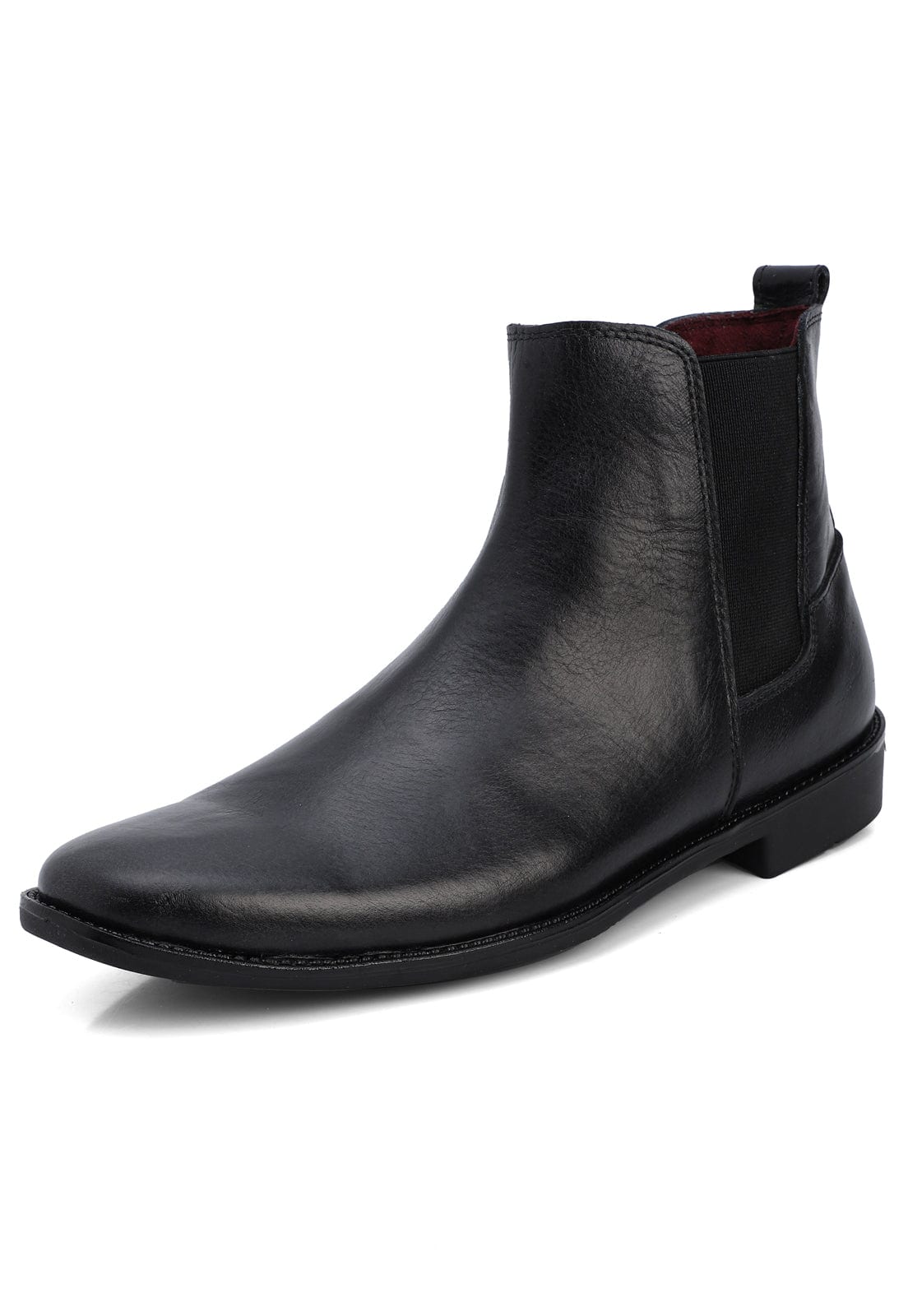 Botines chelsea negros en cuero - imagen 1