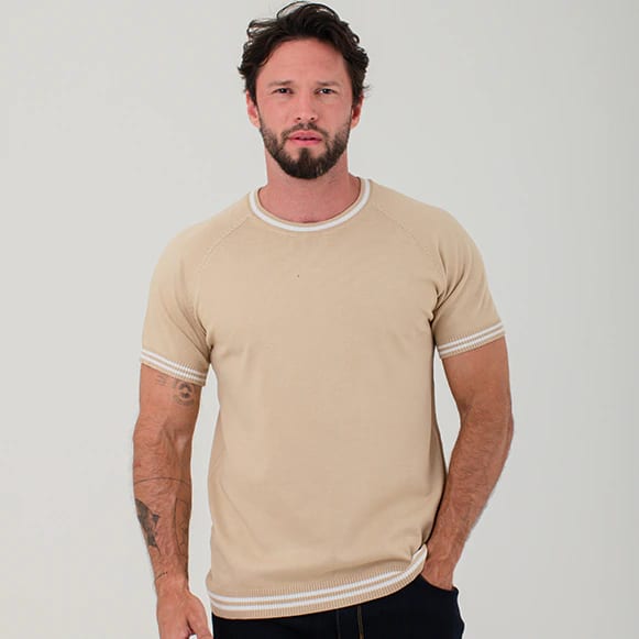 T-SHIRT MODA TEJIDO HOMBRE - imagen 1