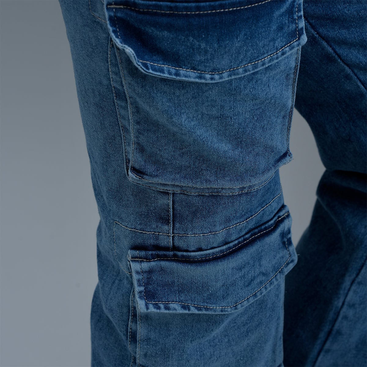 Jeans Cargo Azul Mujer - imagen 6