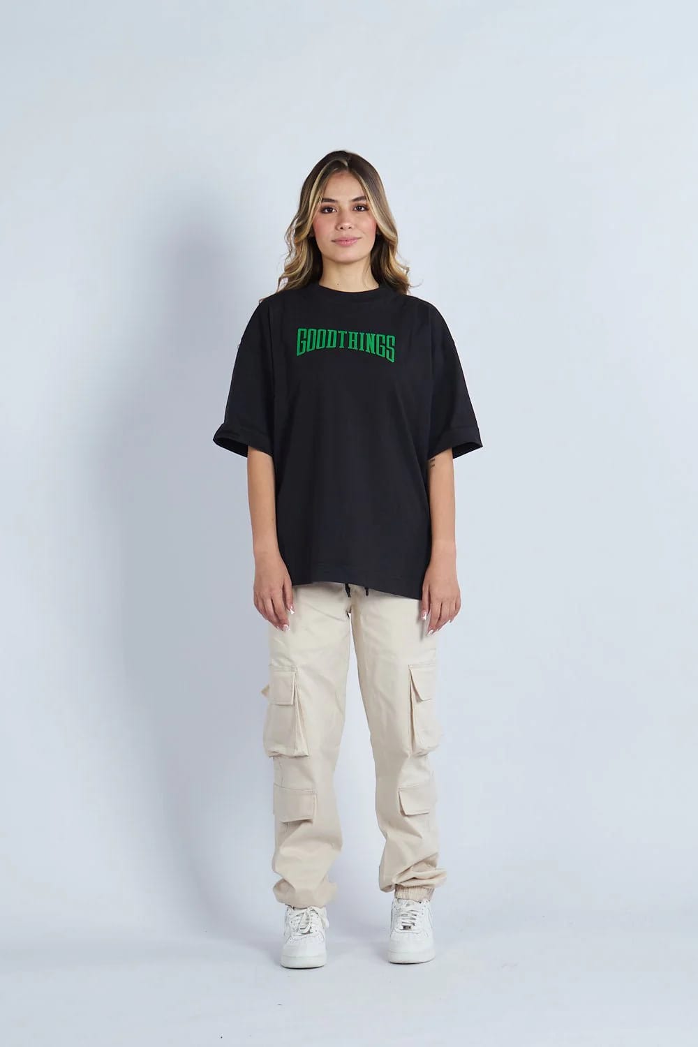 Camiseta oversize estampado Good Things Negro | DROP 03 | - imagen 1