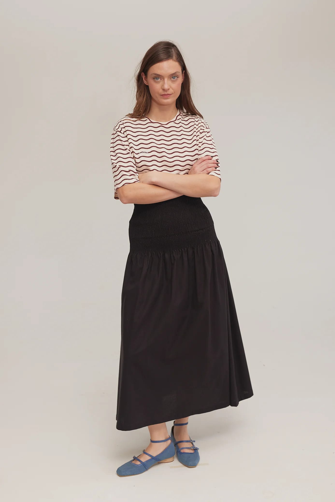 Falda Shirred Negro - imagen 5