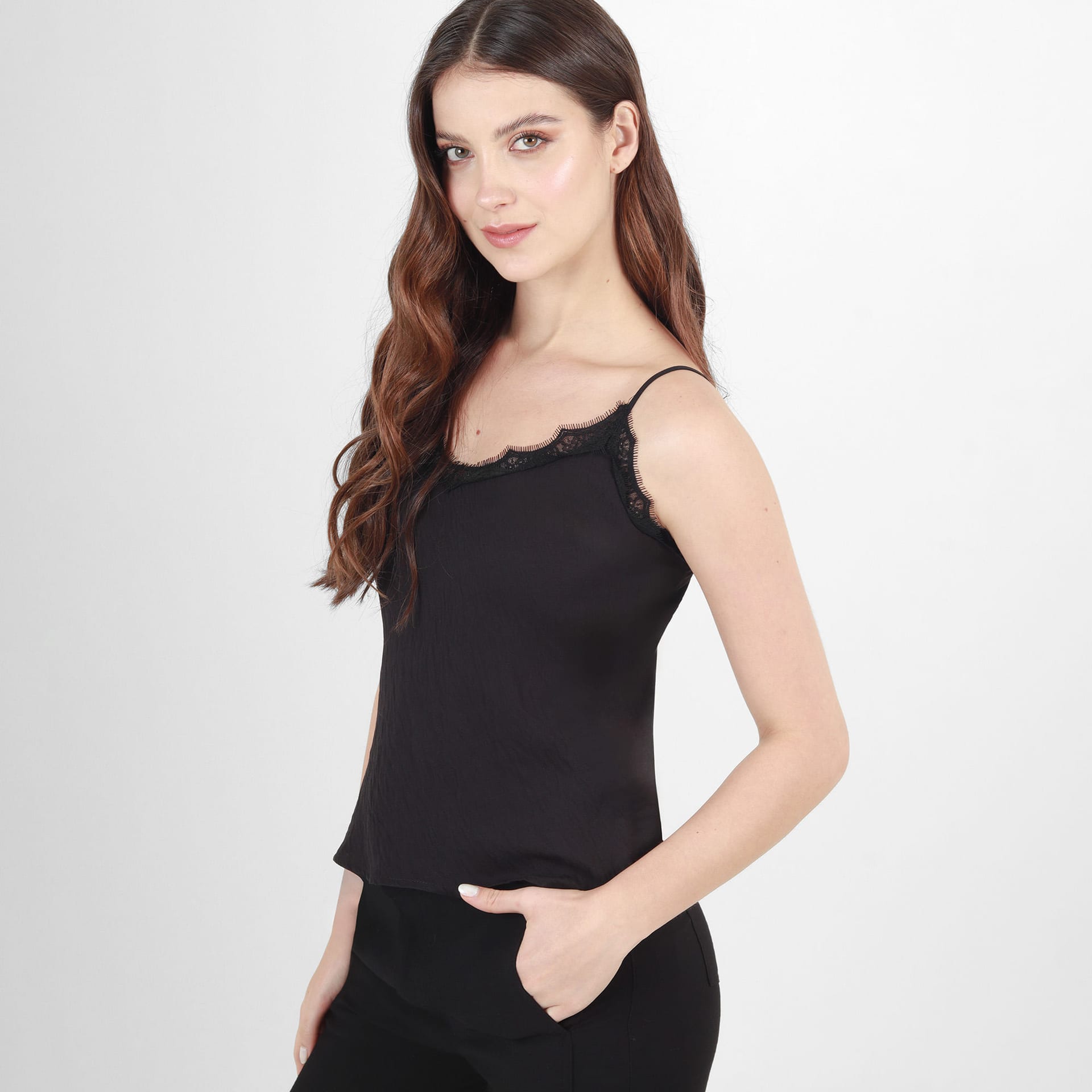 Blusa Cuello V Manga Tiras - imagen 5