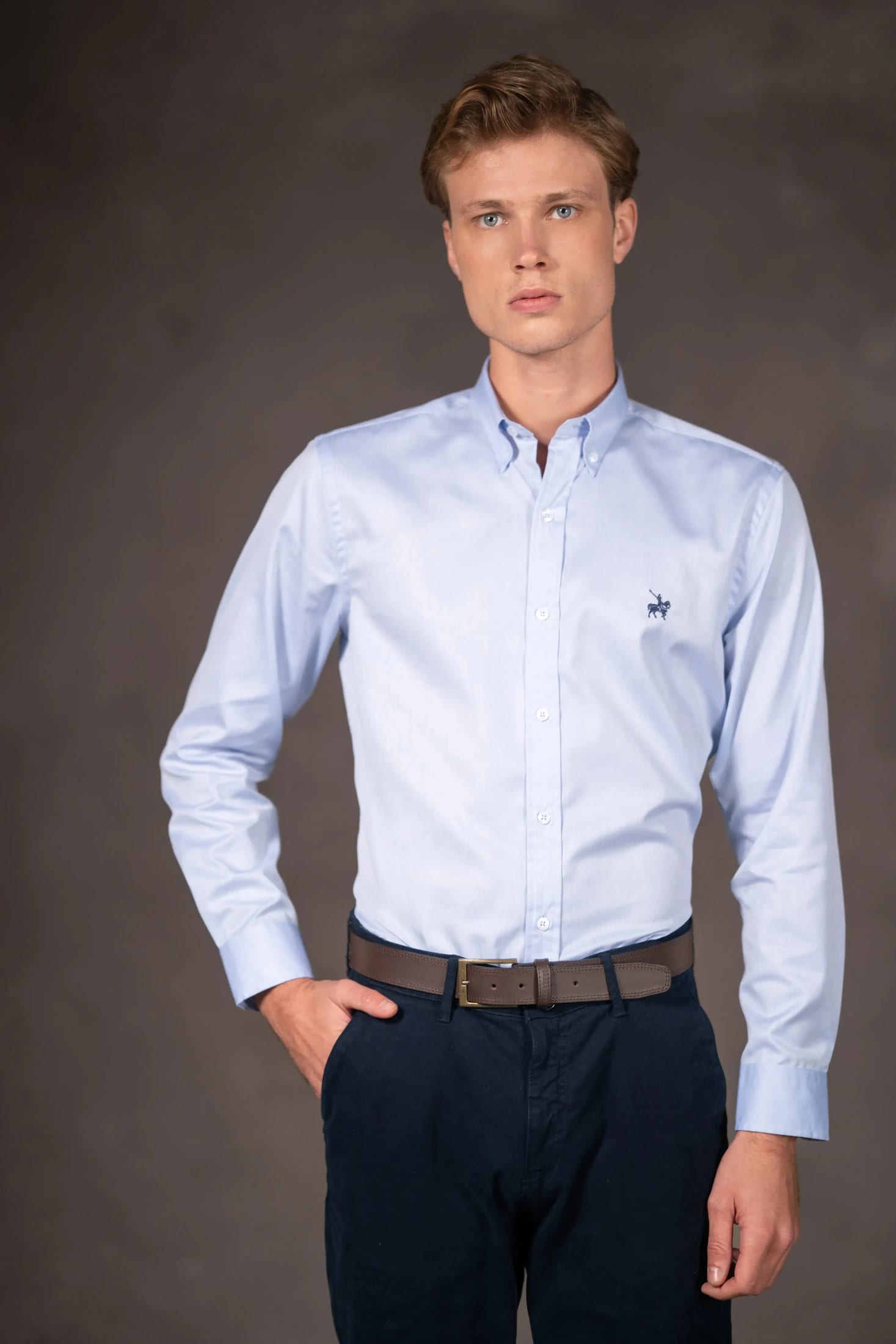 Camisa Vincenzo Hombre Azul Claro - imagen 3