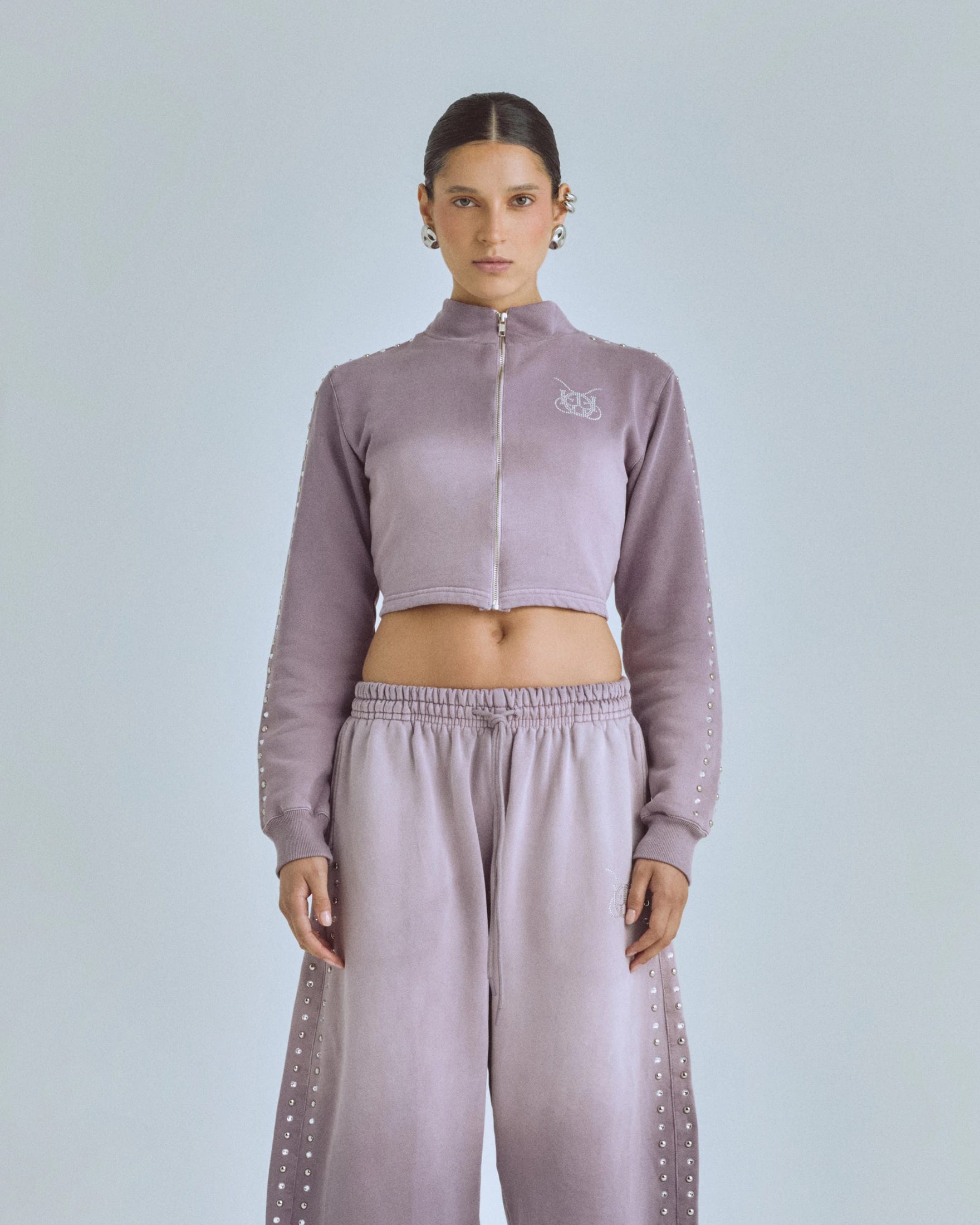 W Santa Union "Unión" Zip Up Turtleneck Purple - imagen 2