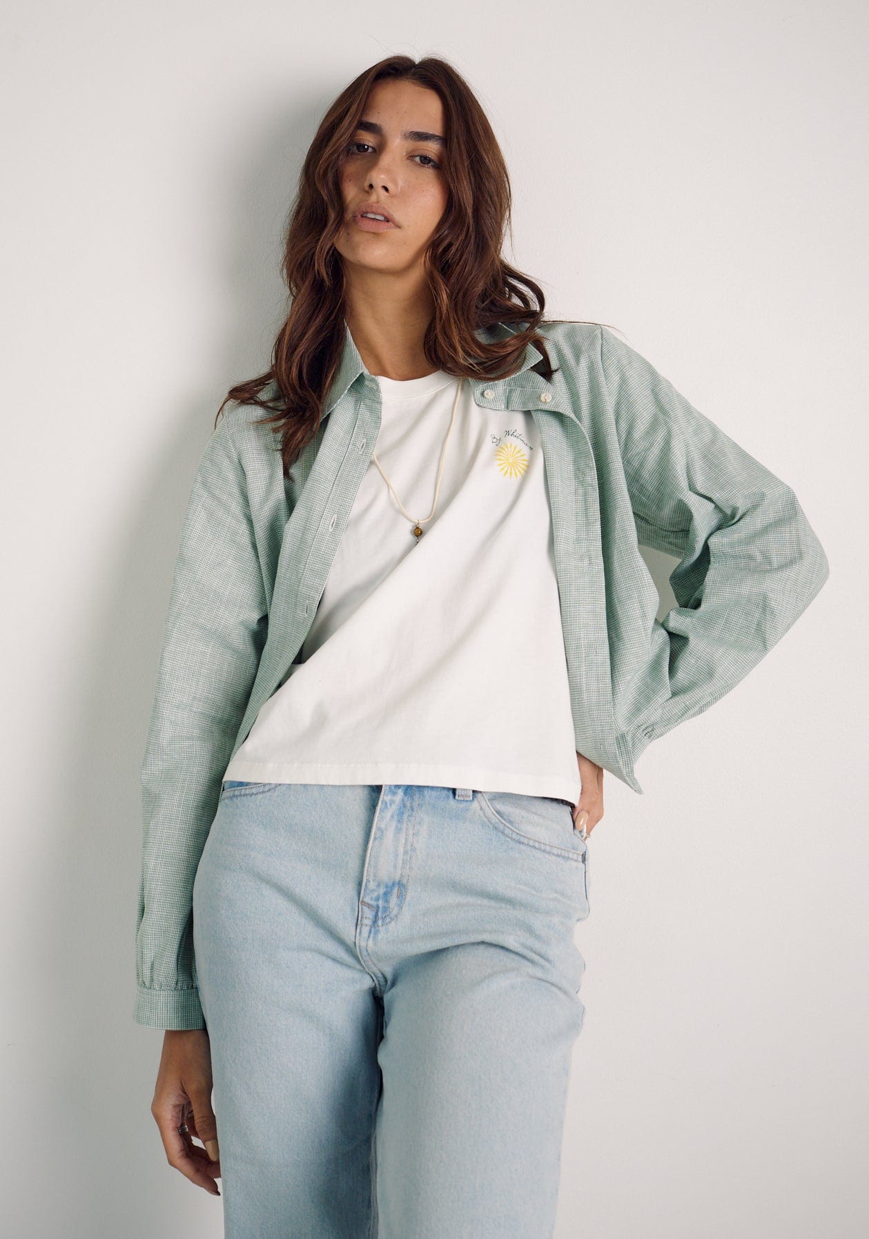 Camisa M Marianne Cuadros Verde Med - imagen 3