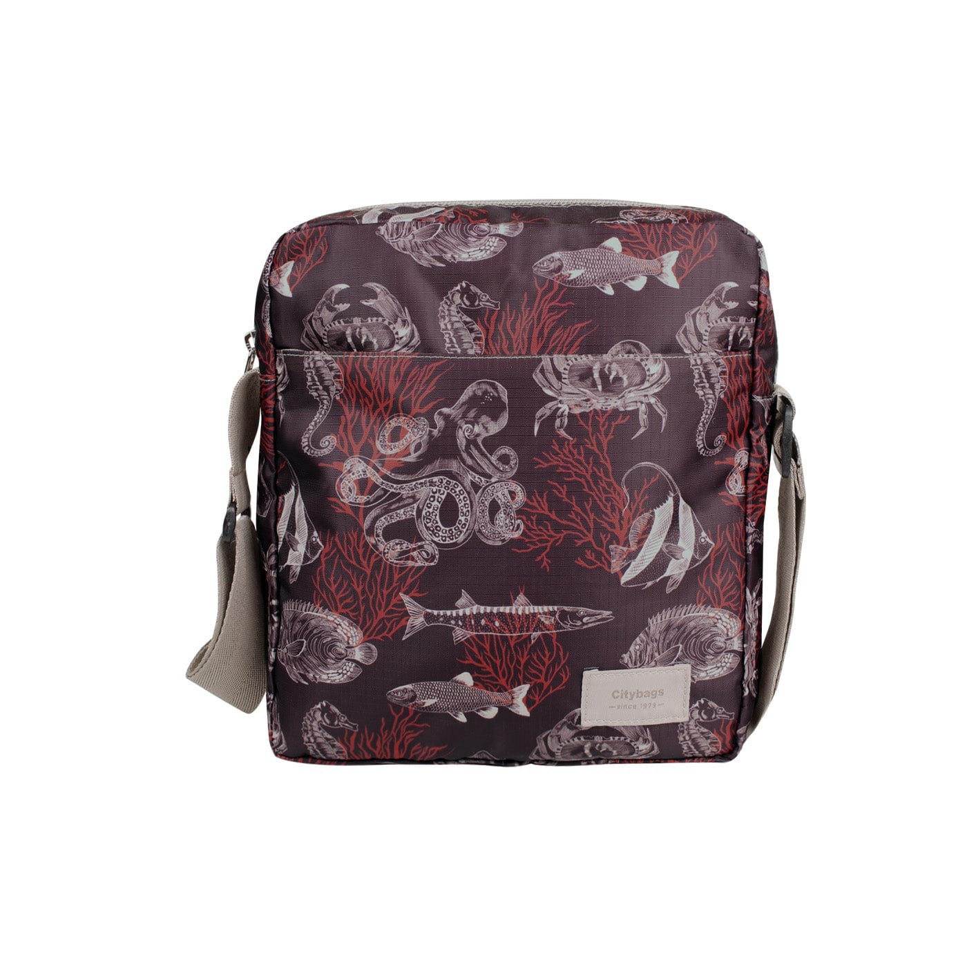 Bolso Manos libres Viajero Citybags Ultra Estampado Coral - imagen 1