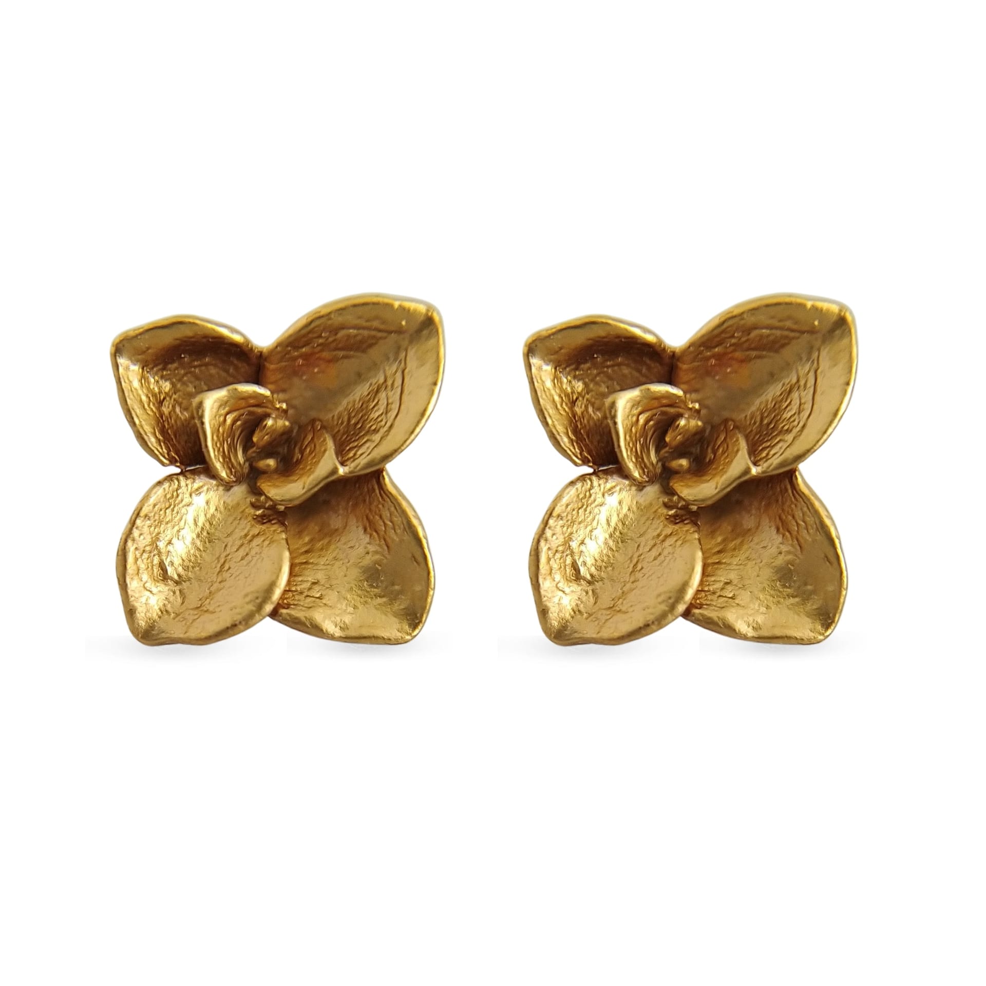 Aretes suculentas Nohemy en plata con baño de oro - imagen 1