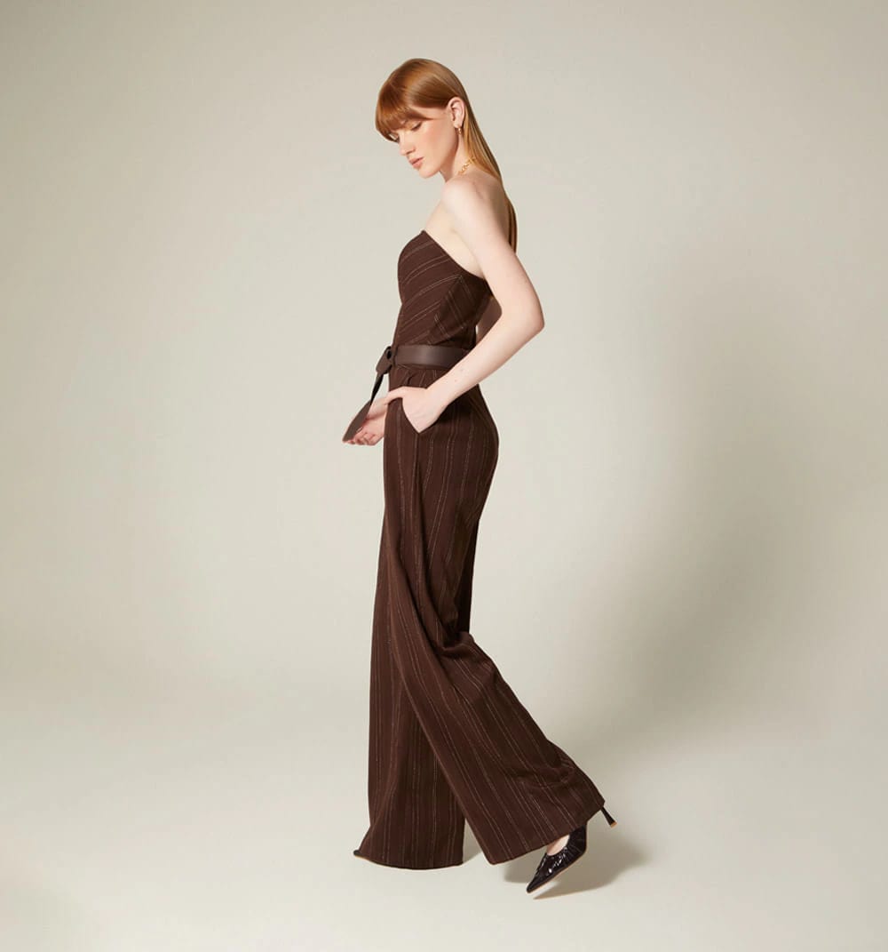Enterizo strapless con cinturón - imagen 5