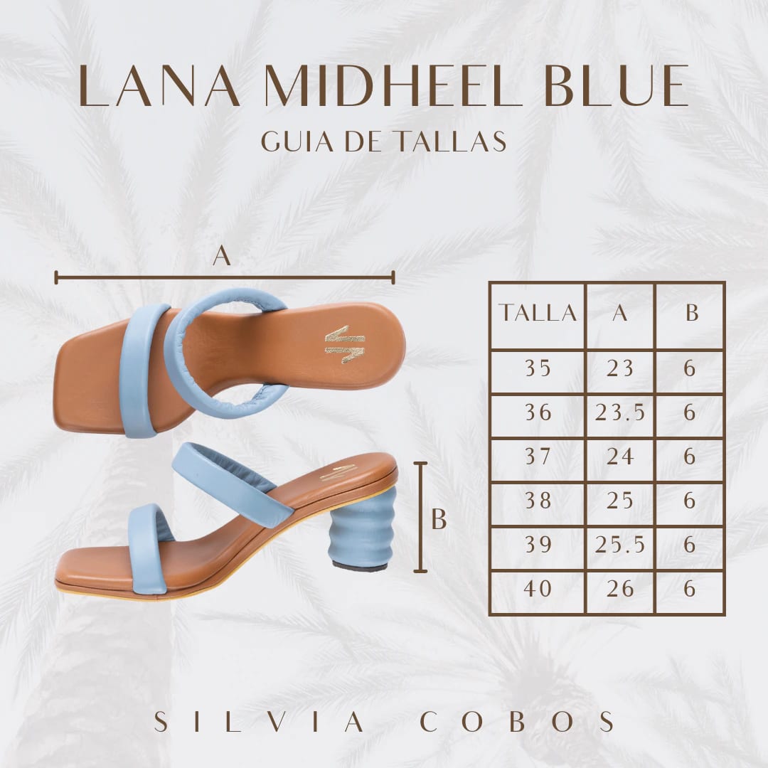 Silvia Cobos Lana tacón medio  Azúl - imagen 5