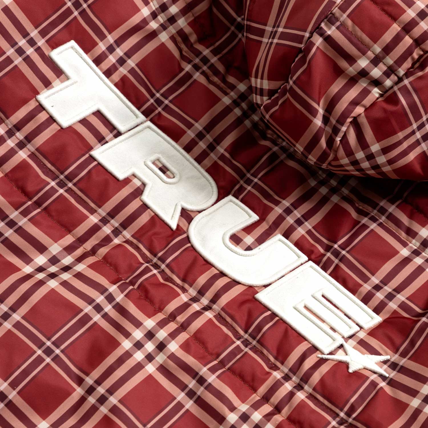 Intuition Plaid Puffer Jacket - Burgundy - imagen 4