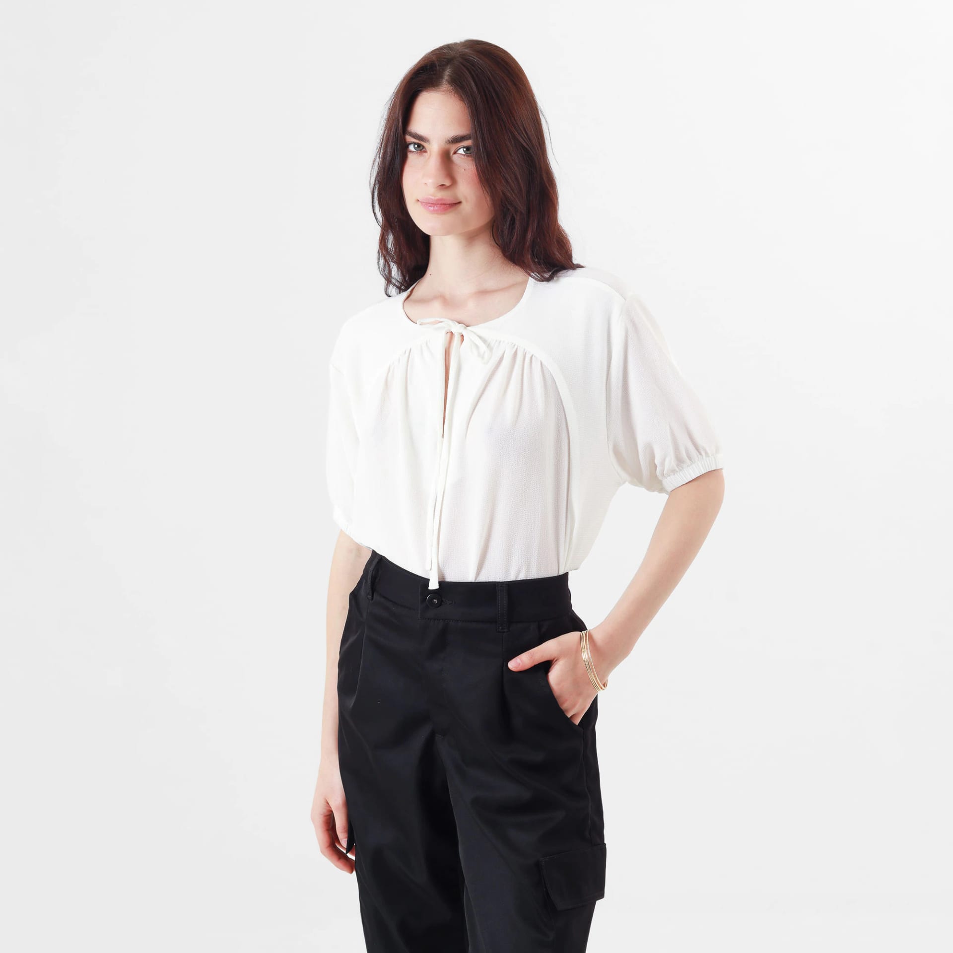 Blusa Cuello Redondo Manga 3Cuartos - imagen 3