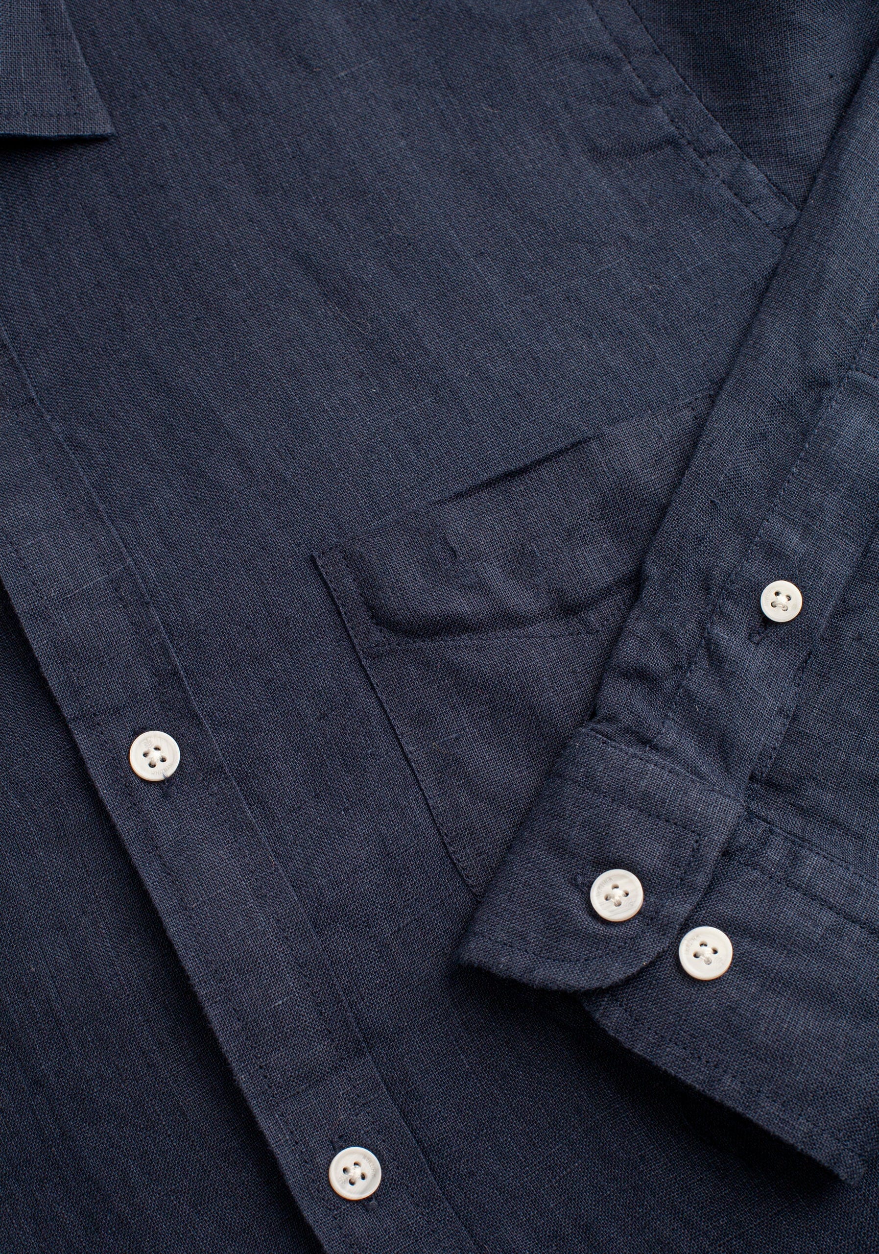 Camisa H CI Lino Azul Osc - imagen 3