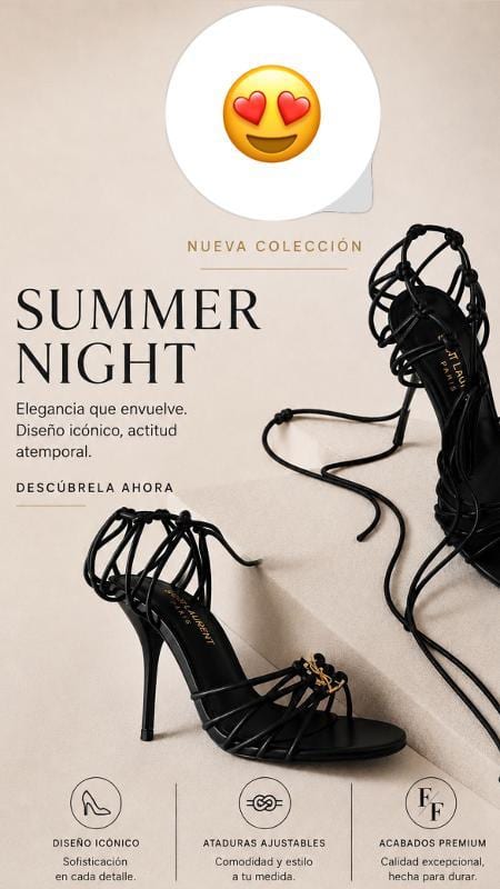 TACONES YSL MALLA NEGRO - imagen 2