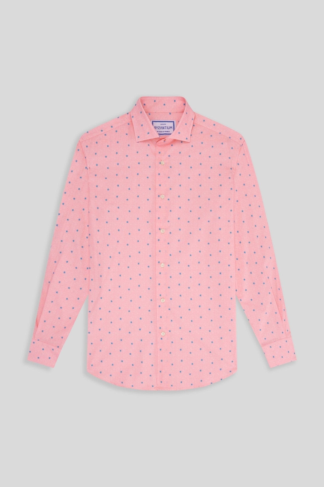 Men's cotton shirt pink estelle - imagen 1