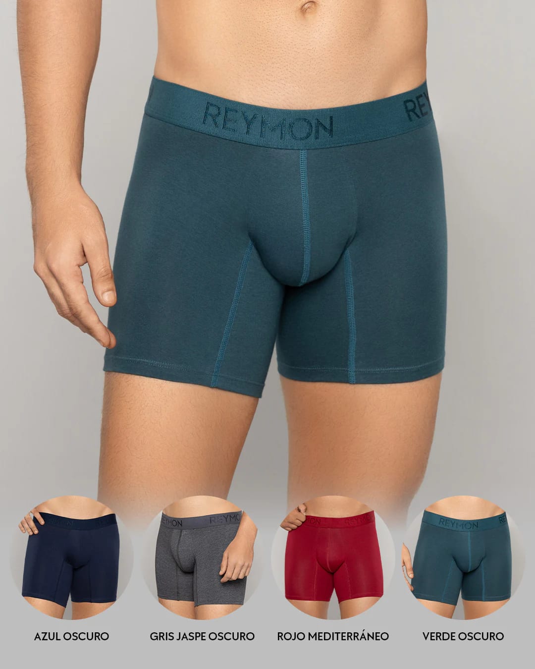 Pack x4 boxer semilargo Algodón unicolor Ref.3010-4 - imagen 8