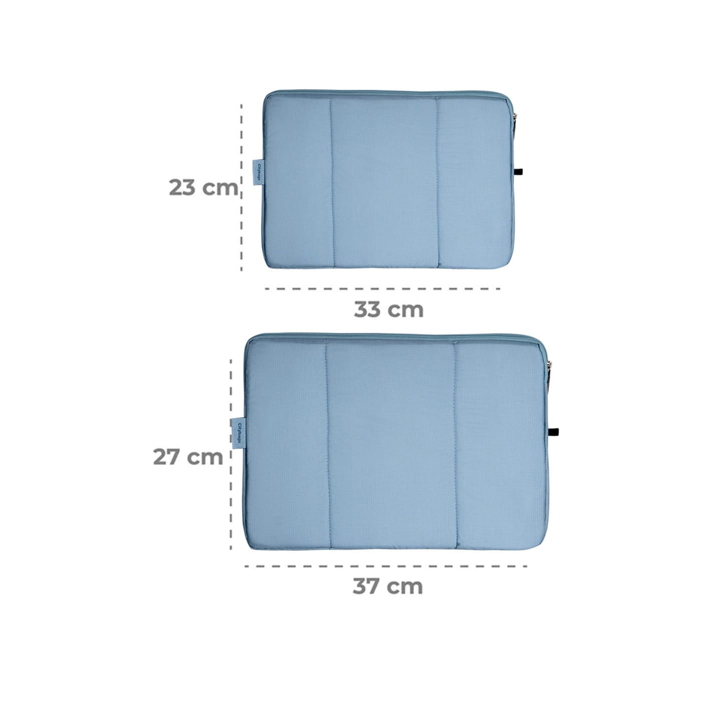 Estuche Laptop pequeño Citybags Azul Claro 33x23x2 - imagen 2