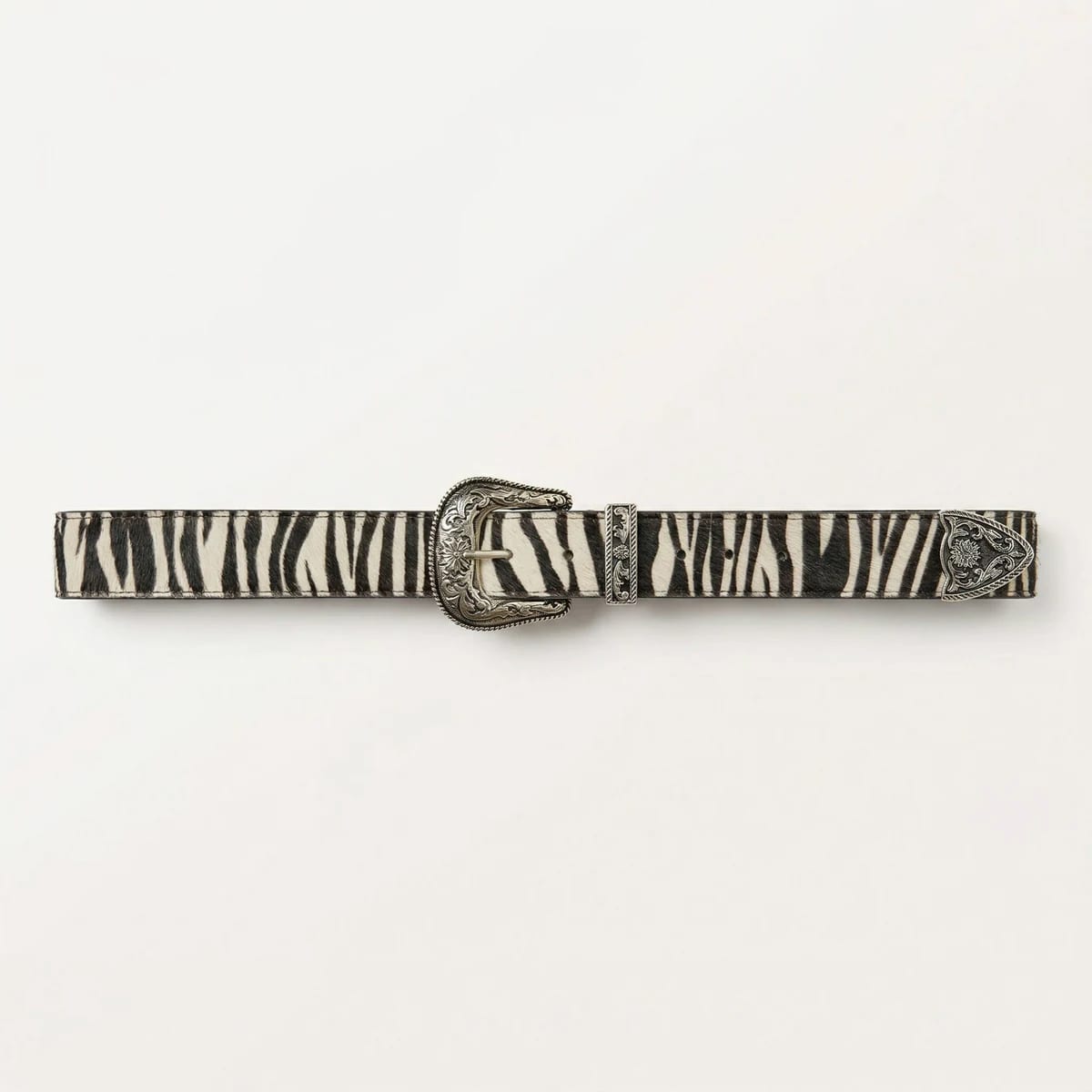 Cinturón de Cuero Zebra con Hebilla Western – Diseño de Autor - imagen 2