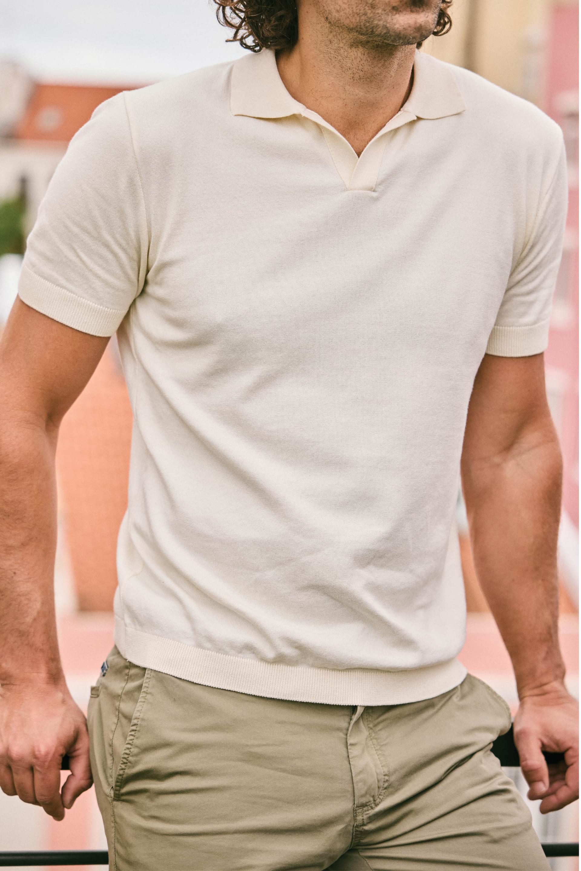 POLO TEJIDA OFF WHITE - imagen 1