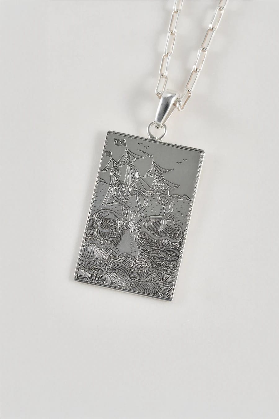 Cadena kraken plata - imagen 1