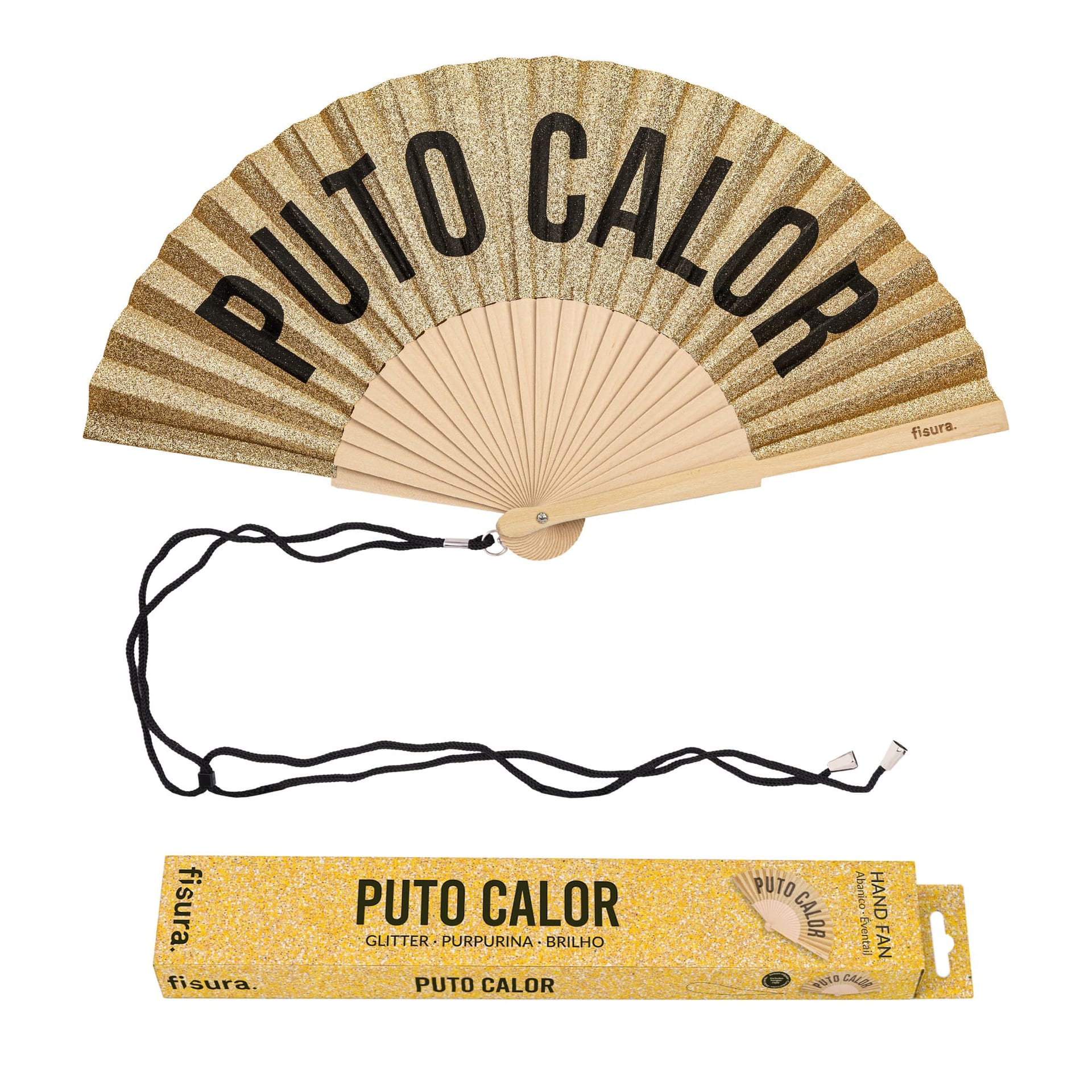 Abanico "Puto Calor" Glitter - imagen 1