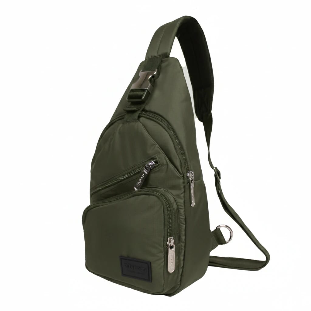 Bandolera Cruzada de Viaje Mediana Light Verde Militar -VM - imagen 4