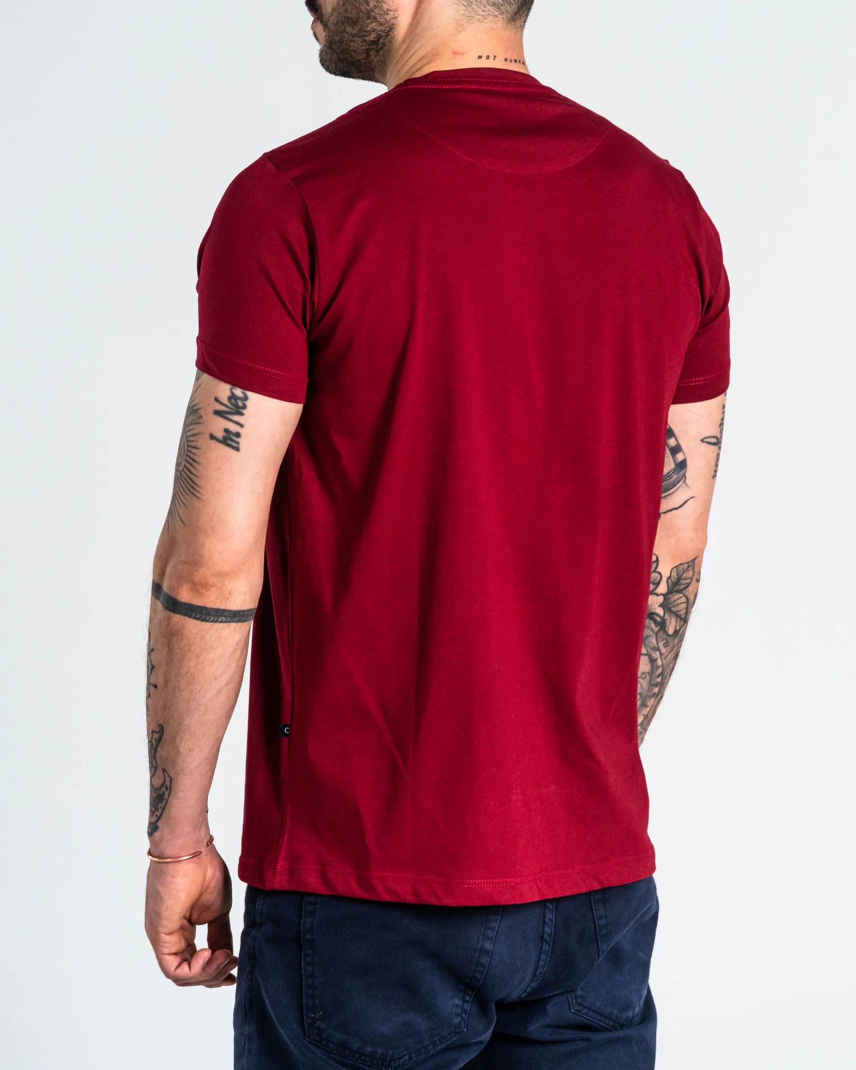 Camiseta Básica Algodón Rojo Cereza - imagen 3