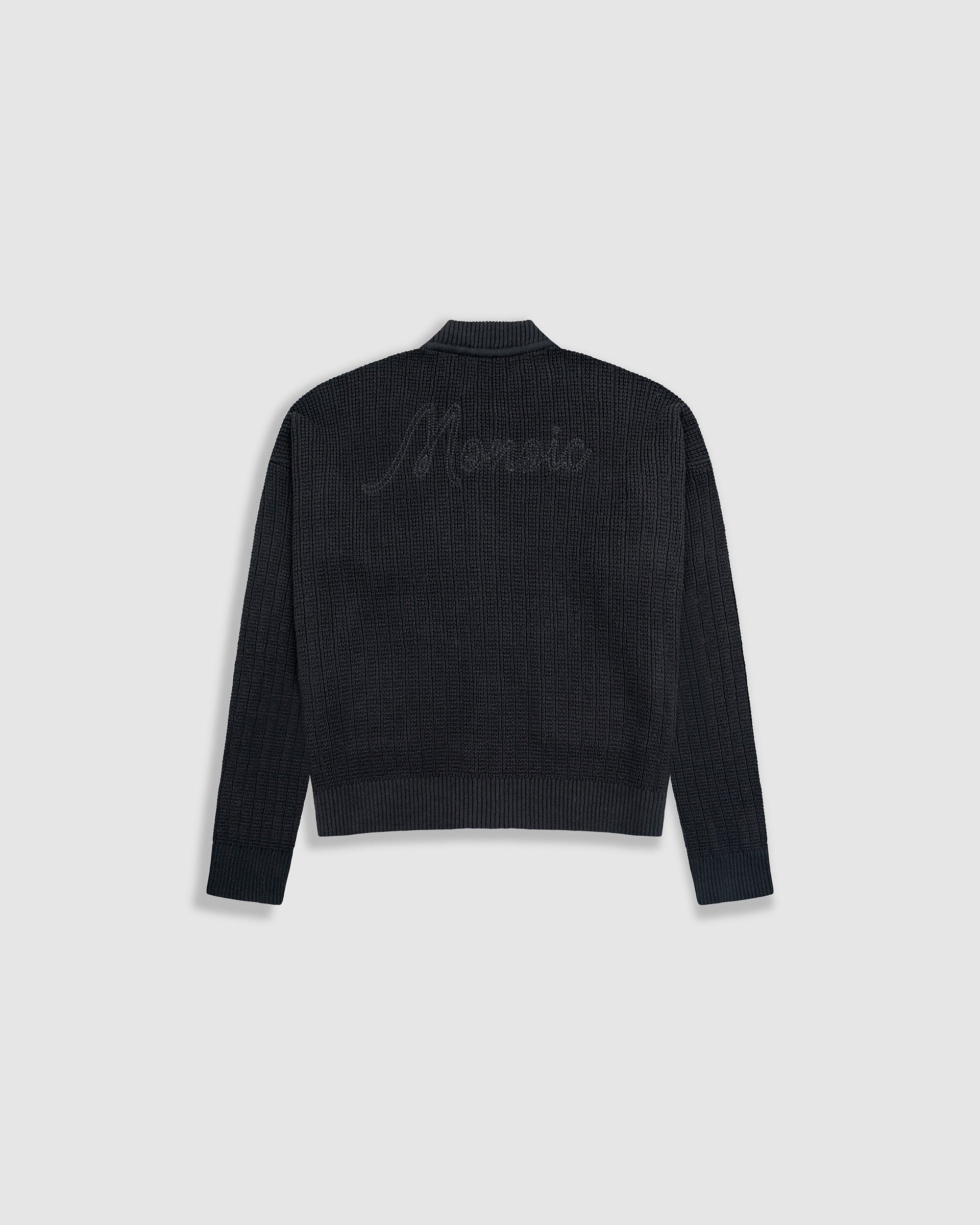 Zip Up Knit Bomber Jacket - Negro - imagen 7