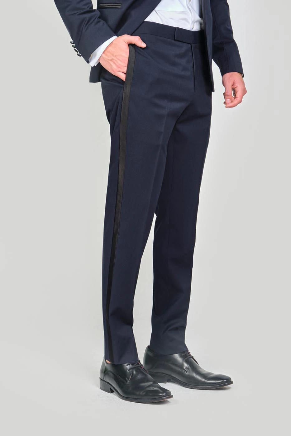 Traje Formal Sobre Medida Paño Tropical Azul Oscuro - imagen 3