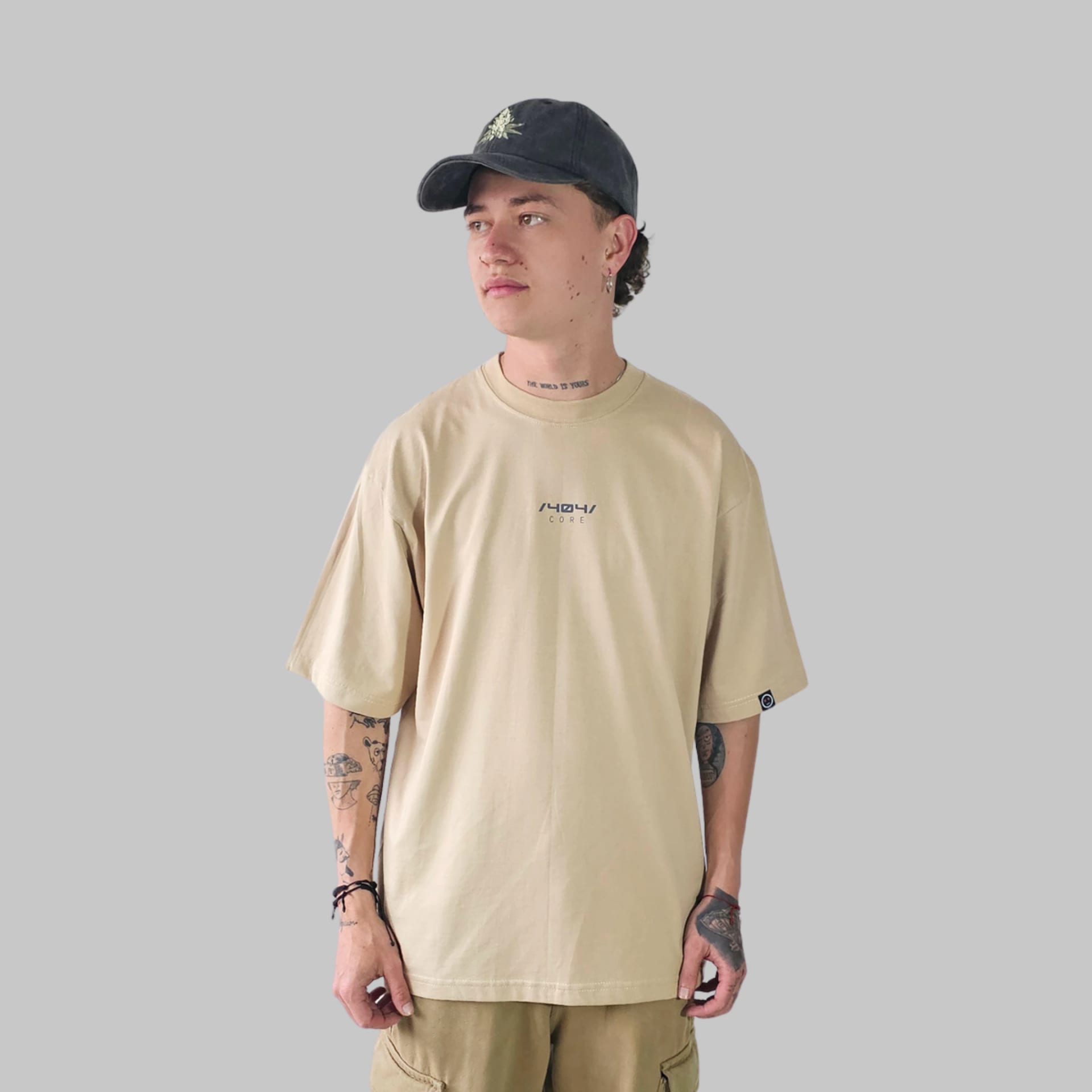Camiseta Oversize Core Beige - imagen 2