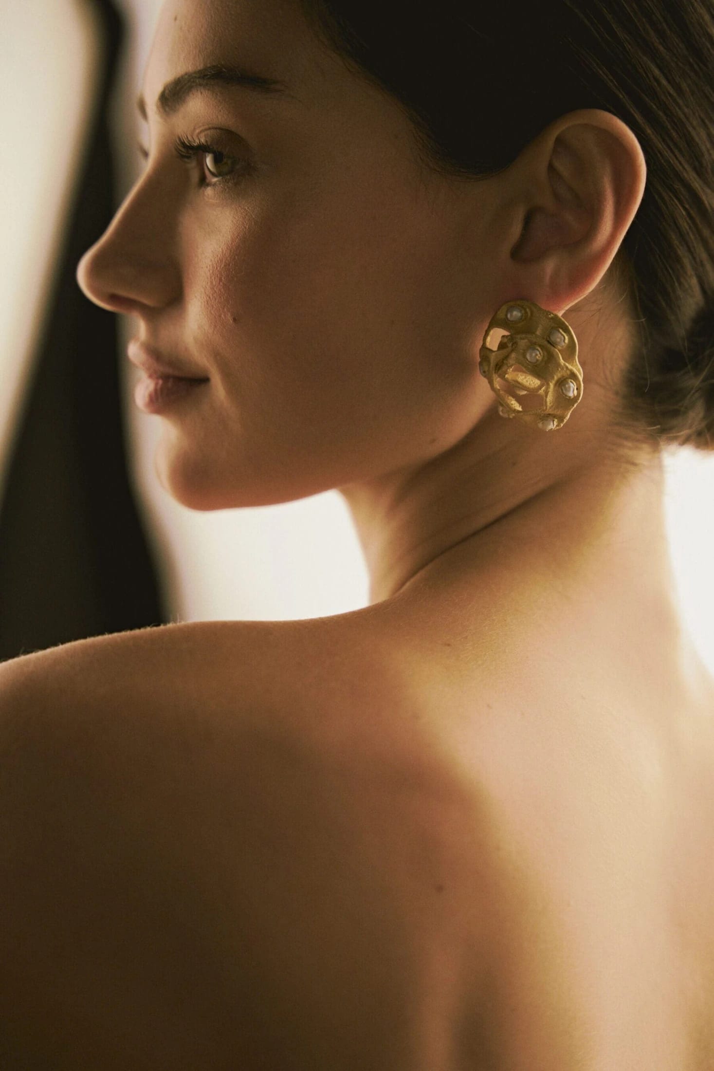 ARETES ACACIA CON PERLAS - imagen 2