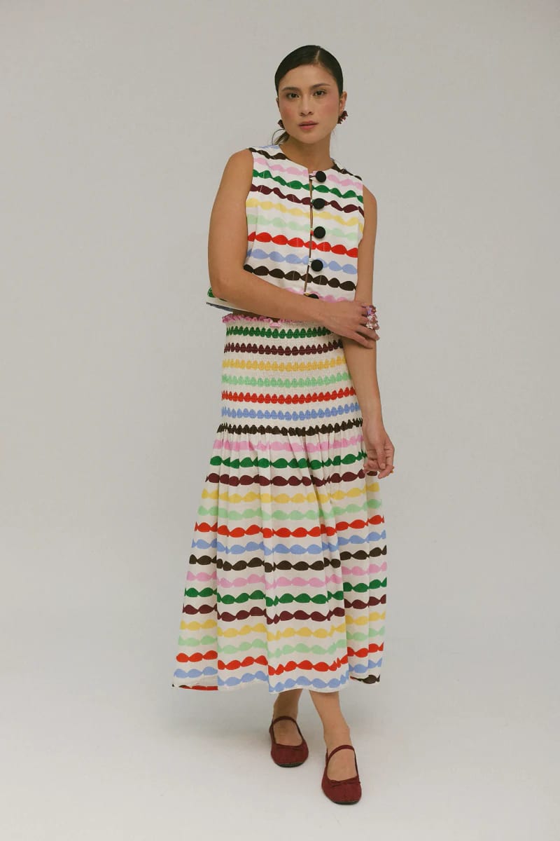 Falda Shirred Glaseado Arcoiris - imagen 2