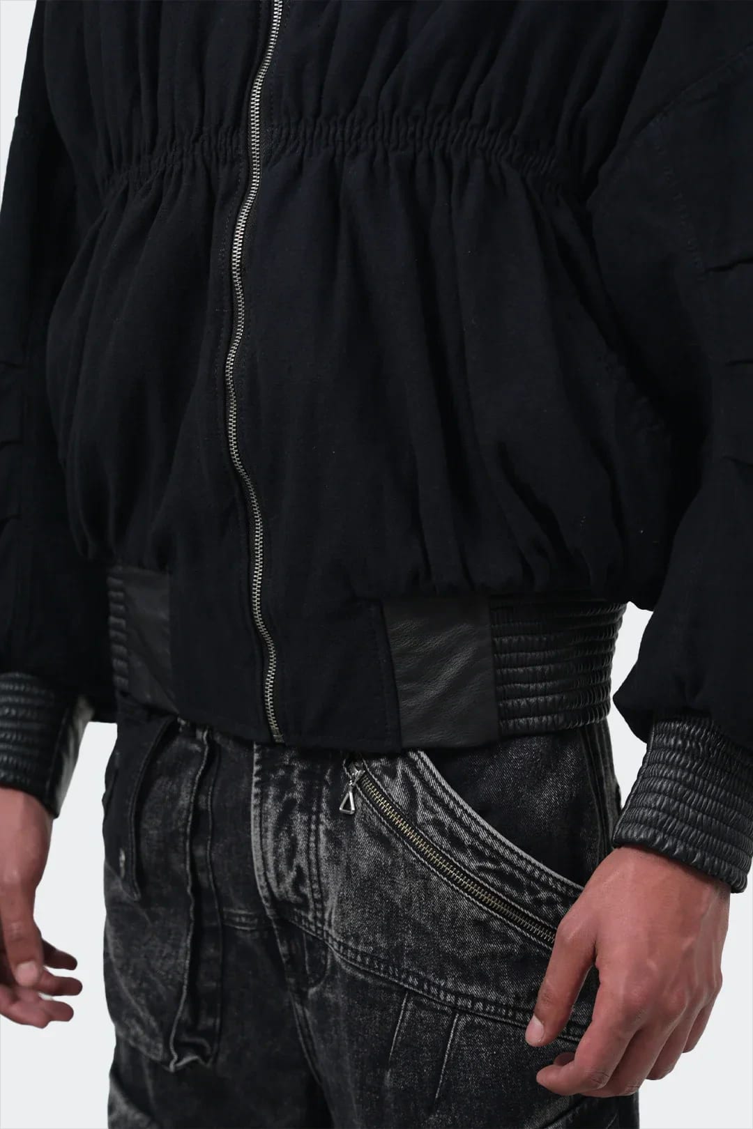 VENENO CHAQUETA DENIM CUERO BOMBER - imagen 8