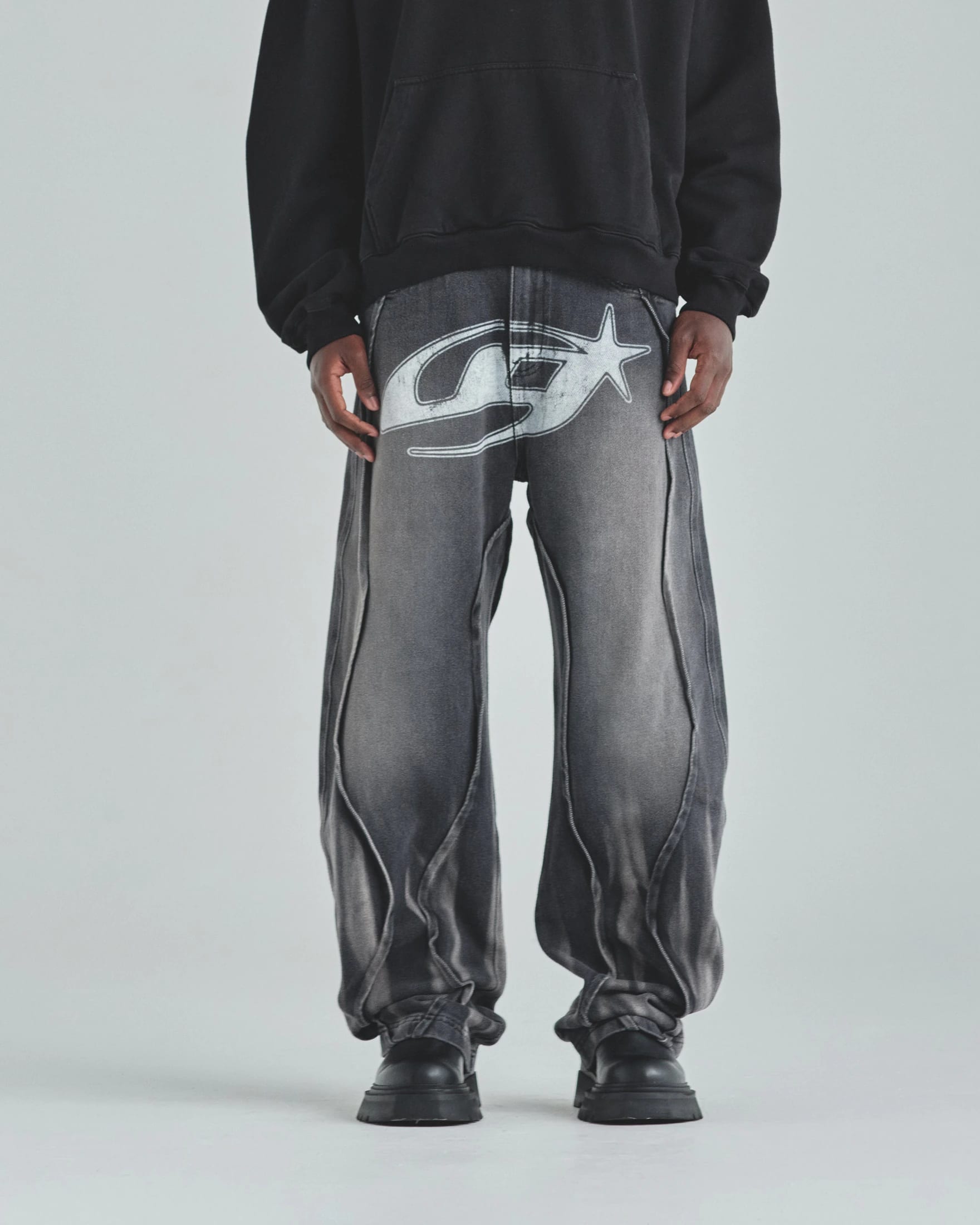 Act 1 UG Star Barrel Vein Jean Washed Black - imagen 2