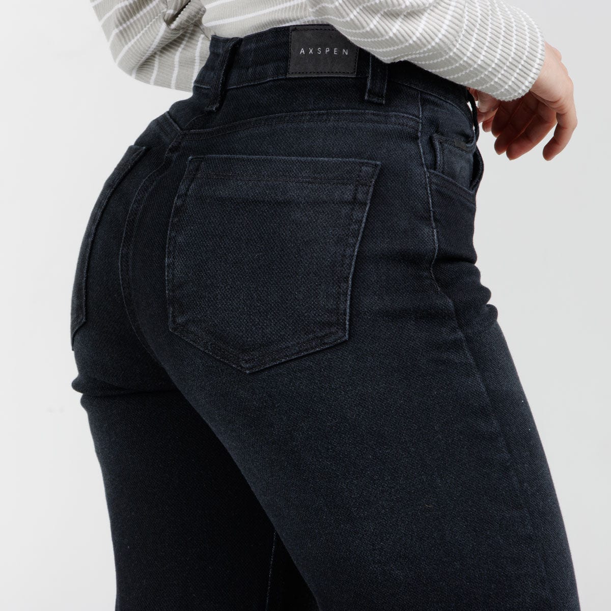 Jean Wide Leg Negro Ax-3155 Licrado - imagen 3